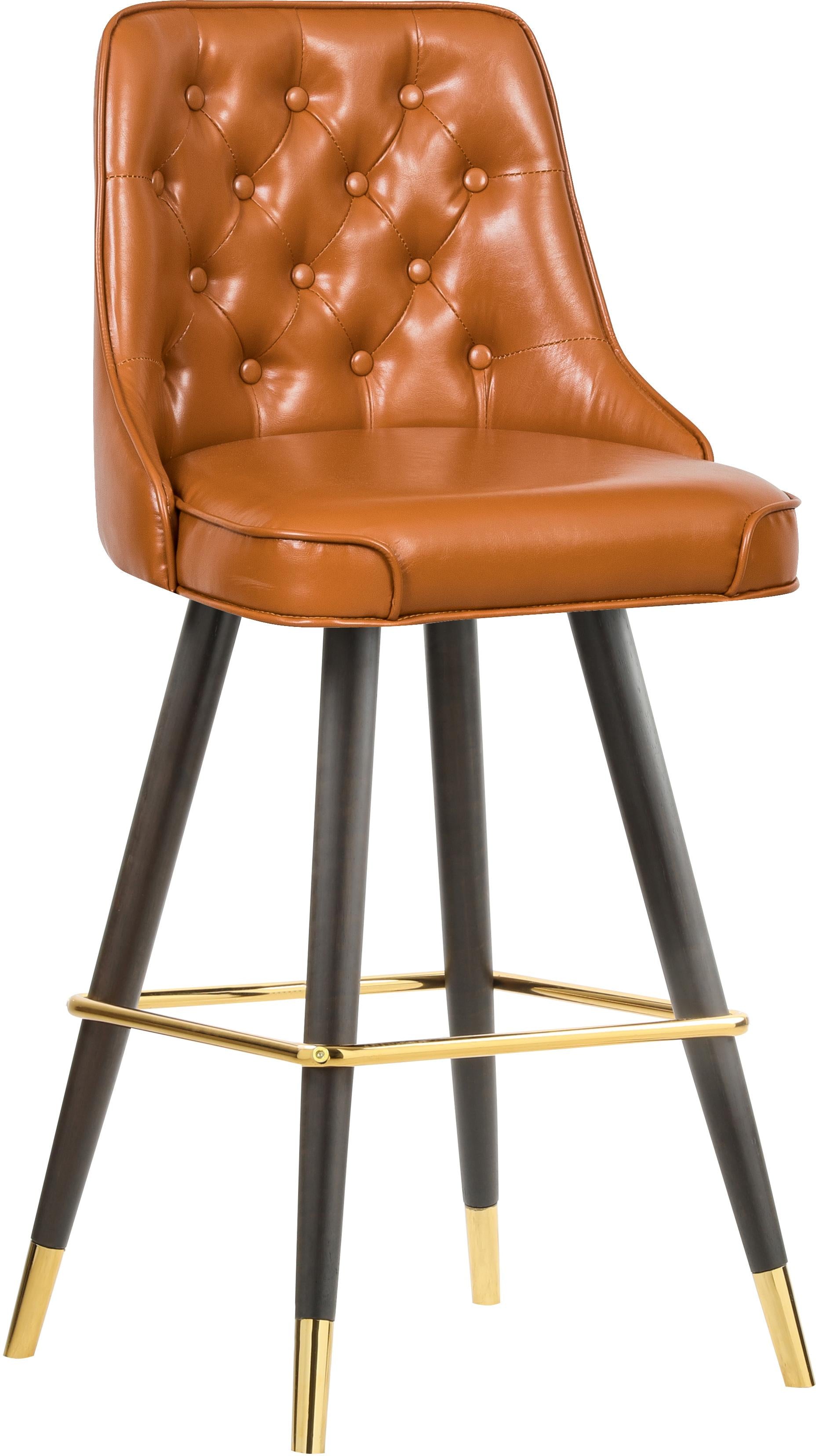 Portnoy Cognac Faux Leather Counter/Bar Stool - Luxury Home Furniture (MI)