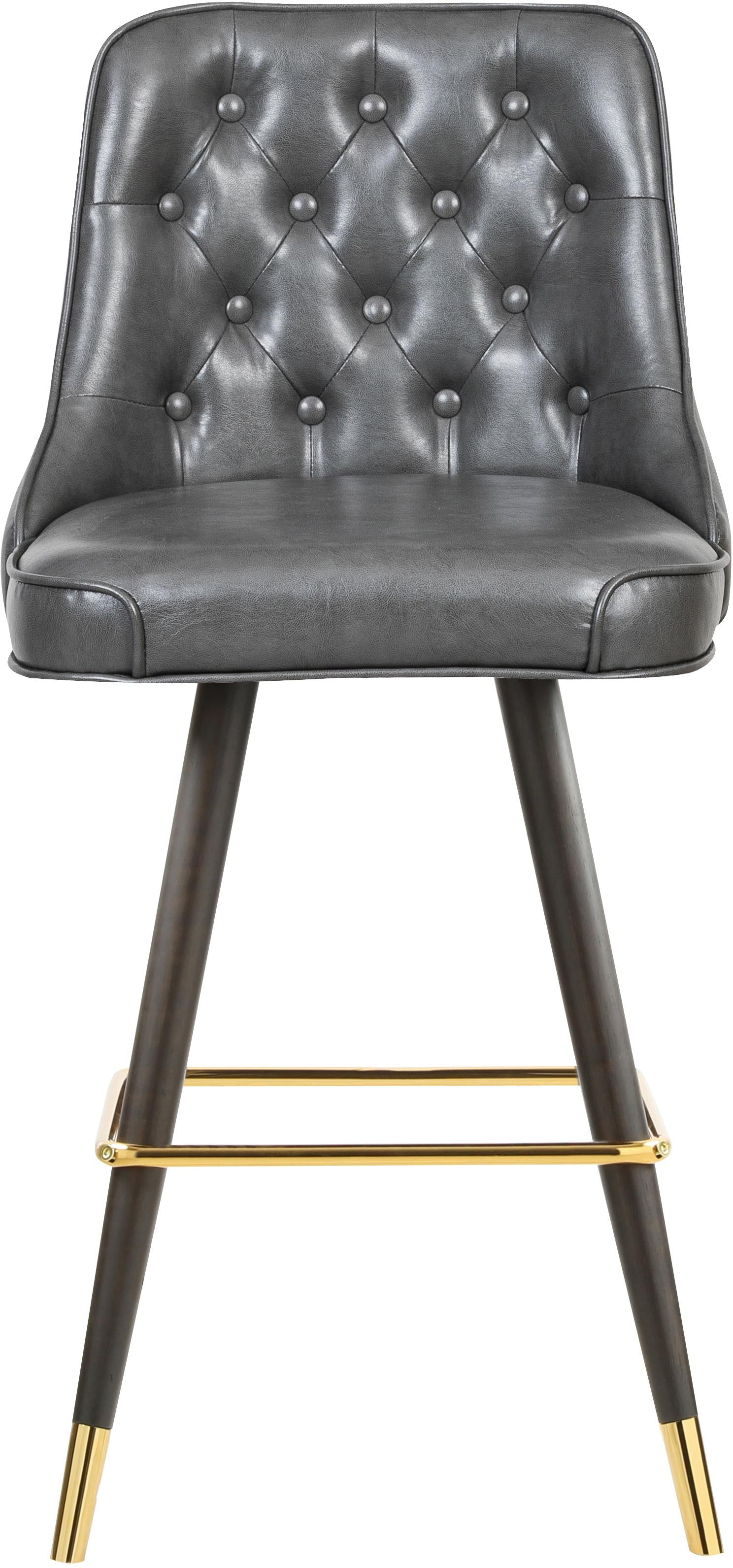 Portnoy Grey Faux Leather Counter/Bar Stool - Luxury Home Furniture (MI)