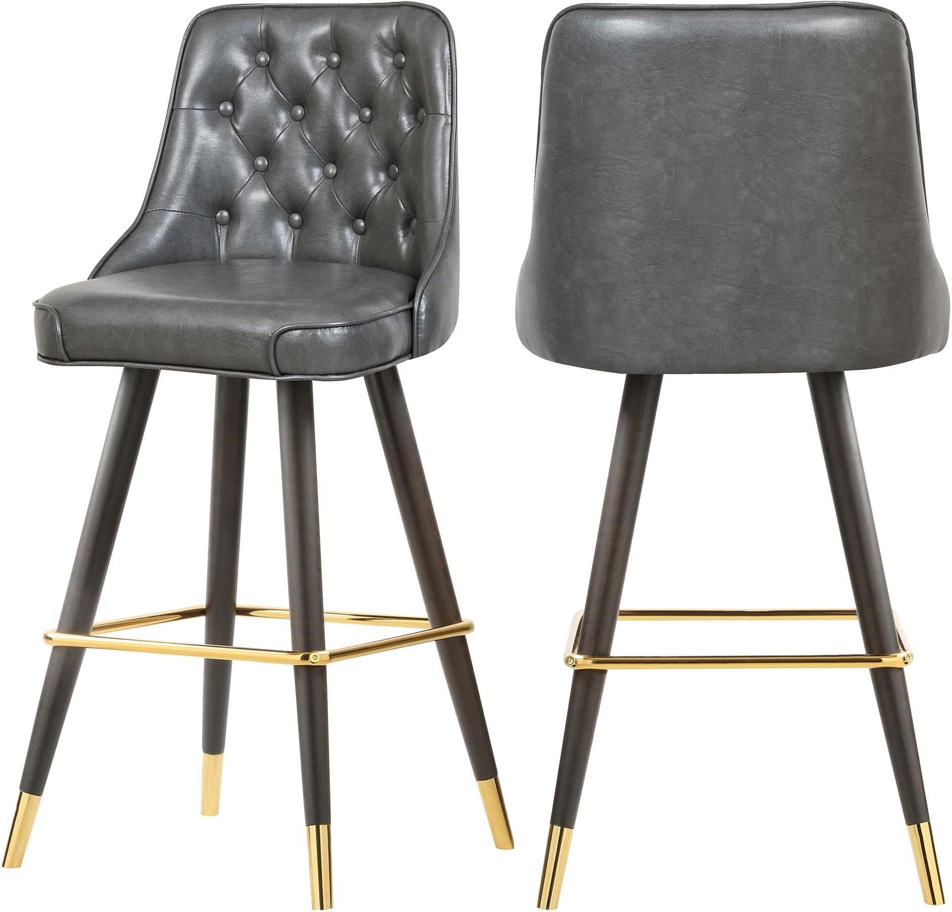 Portnoy Grey Faux Leather Counter/Bar Stool - Luxury Home Furniture (MI)