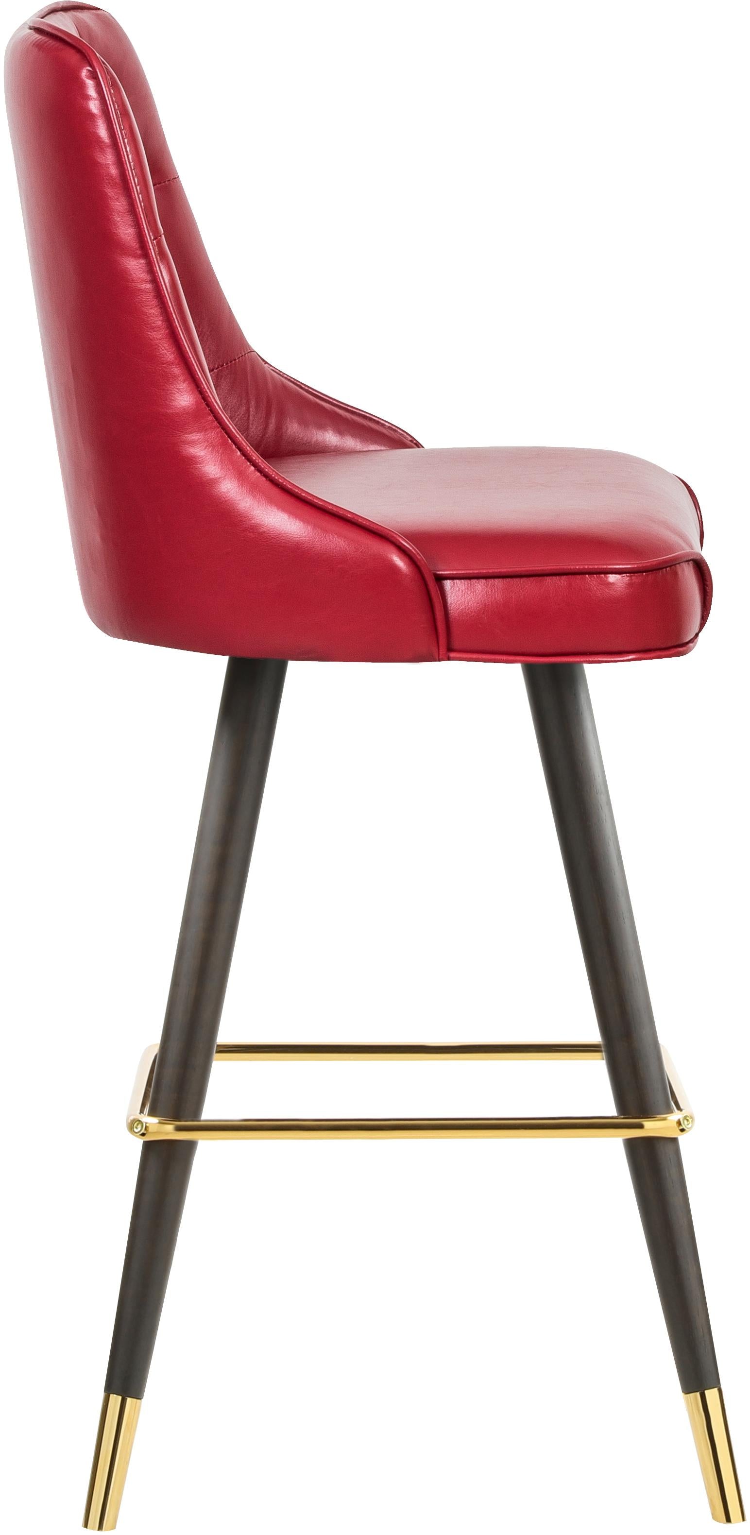 Portnoy Red Faux Leather Counter/Bar Stool - Luxury Home Furniture (MI)