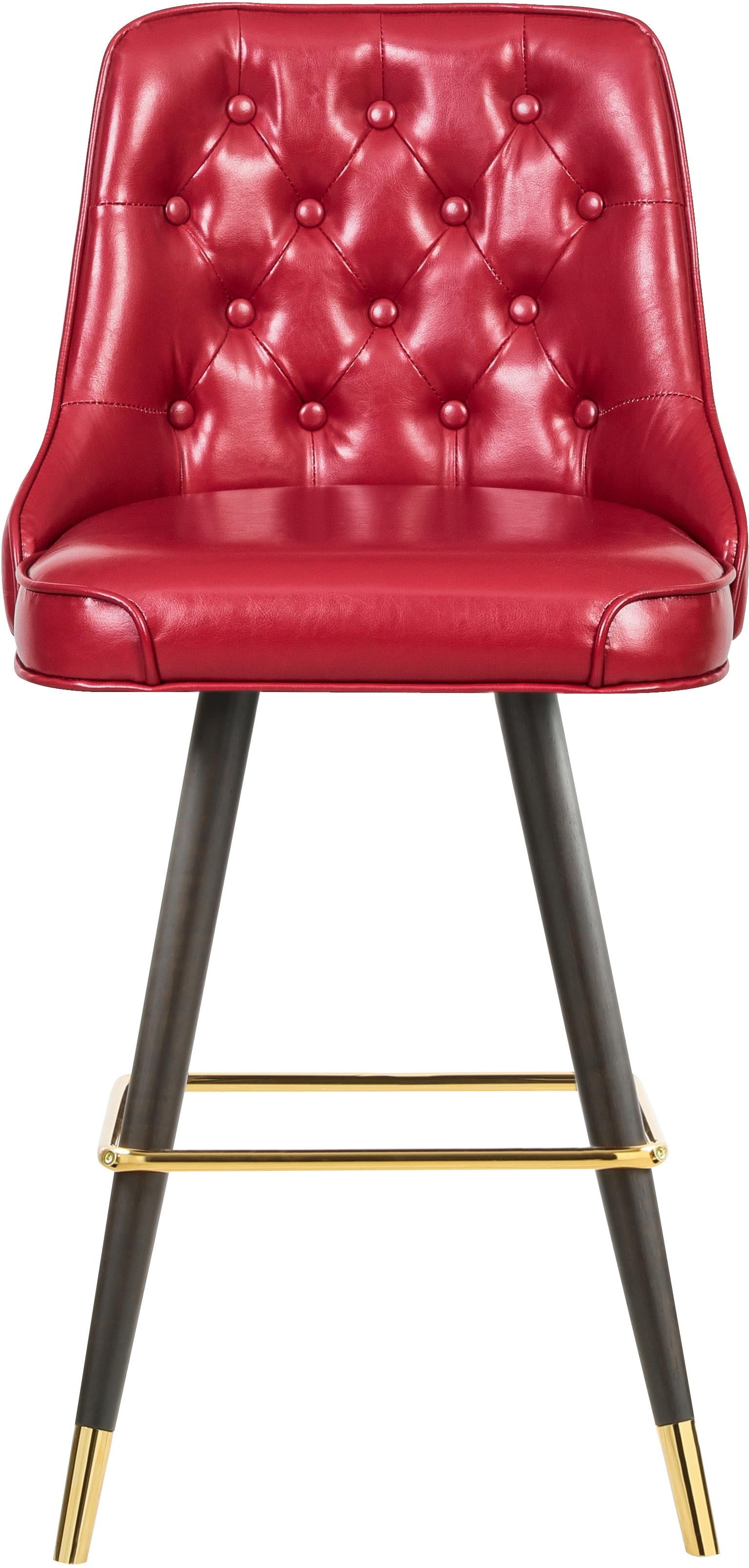 Portnoy Red Faux Leather Counter/Bar Stool - Luxury Home Furniture (MI)