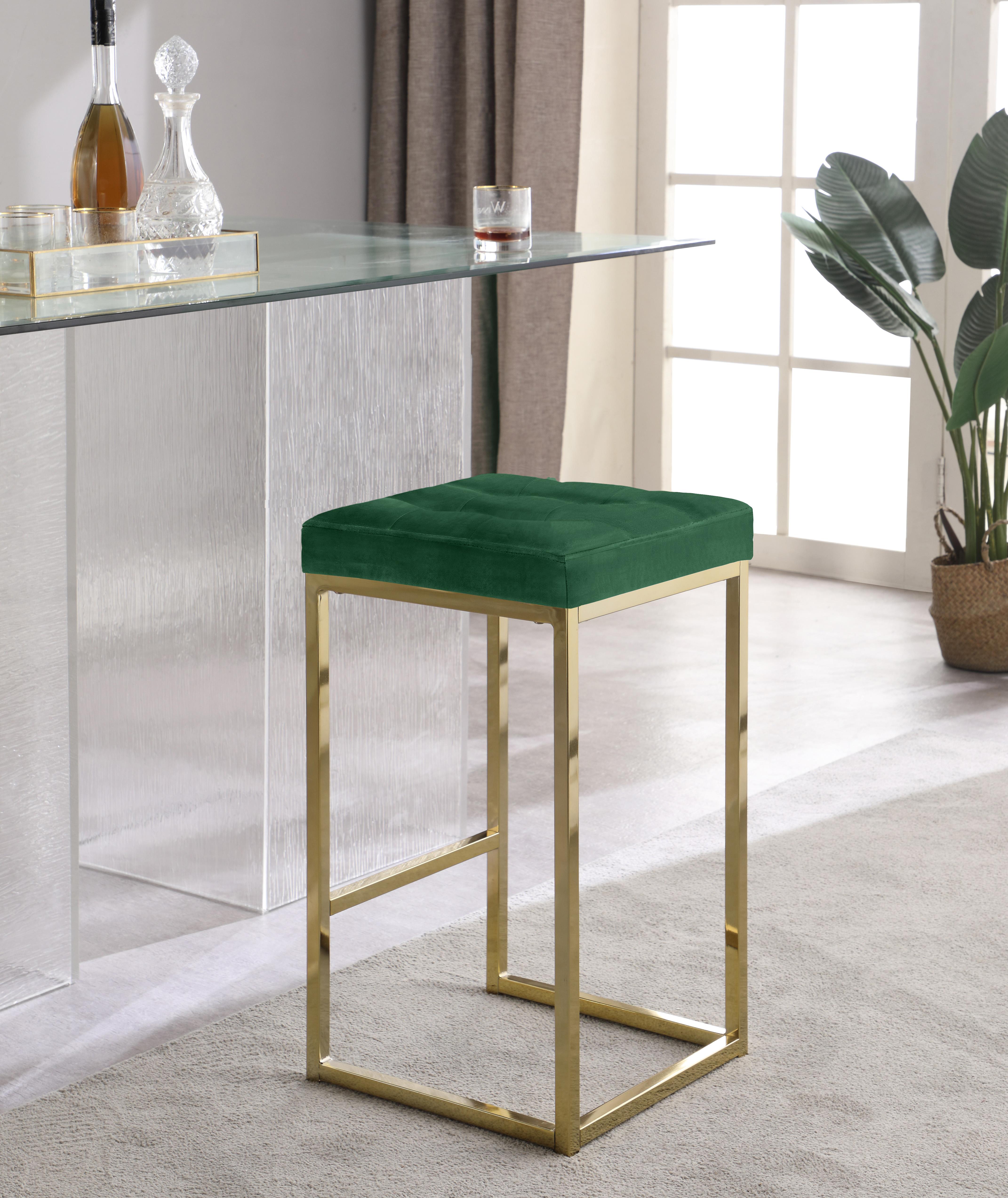 Nicola Green Velvet Stool - Luxury Home Furniture (MI)