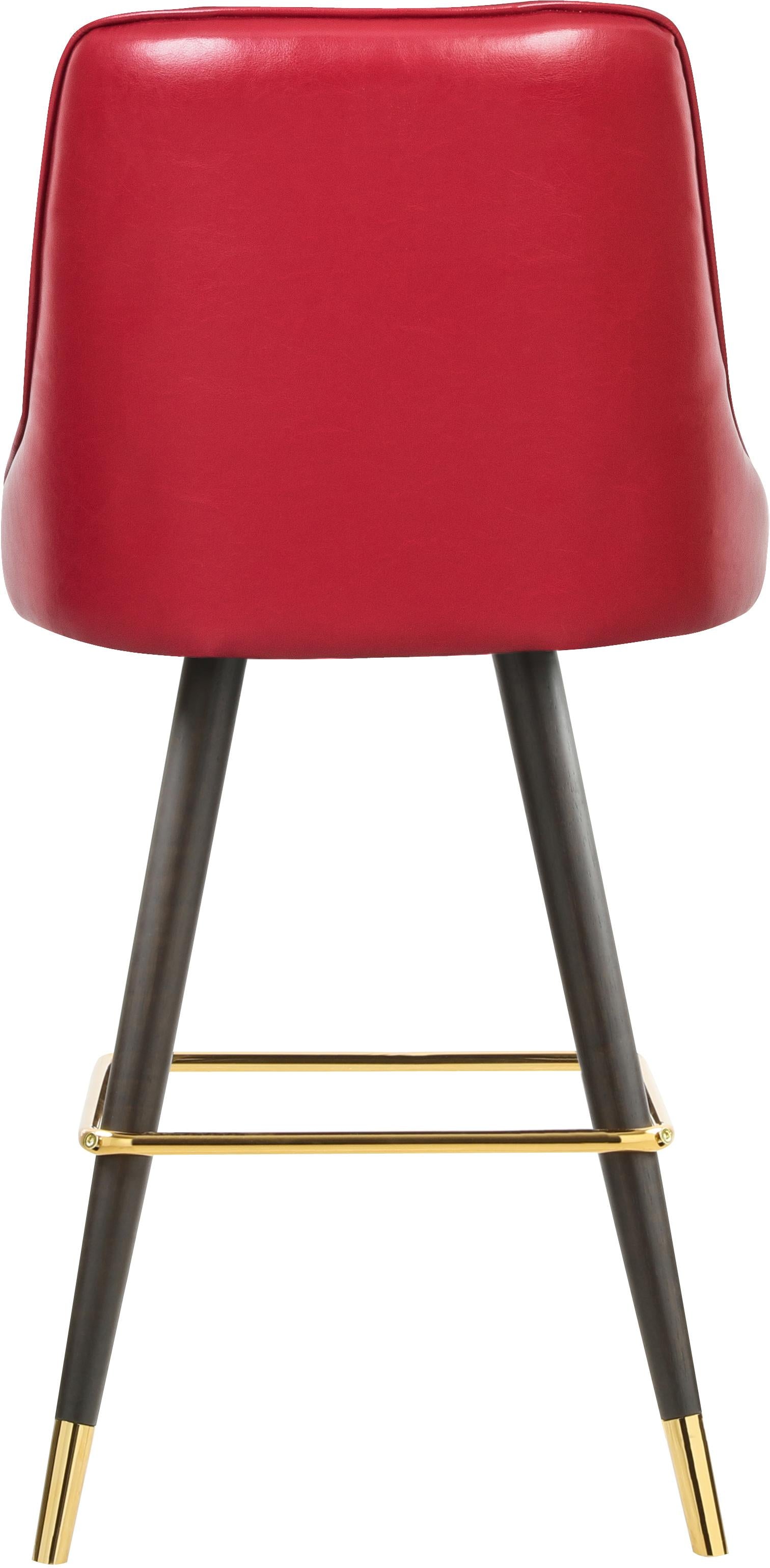 Portnoy Red Faux Leather Counter/Bar Stool - Luxury Home Furniture (MI)