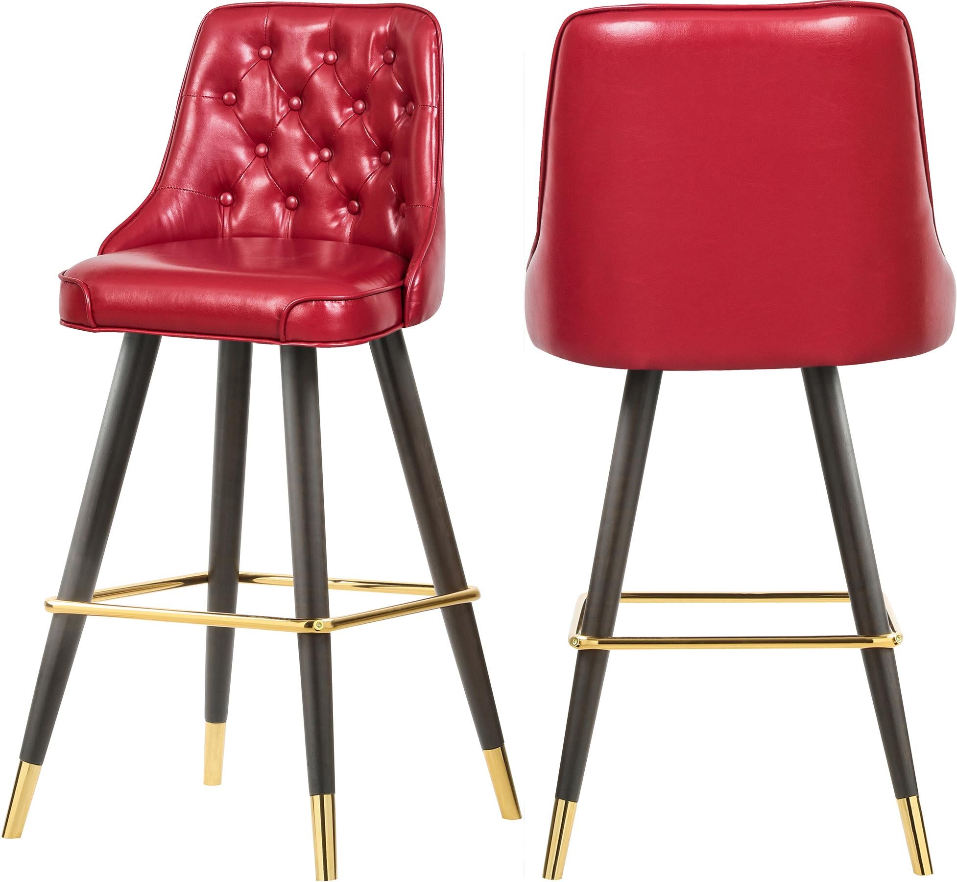 Portnoy Red Faux Leather Counter/Bar Stool - Luxury Home Furniture (MI)