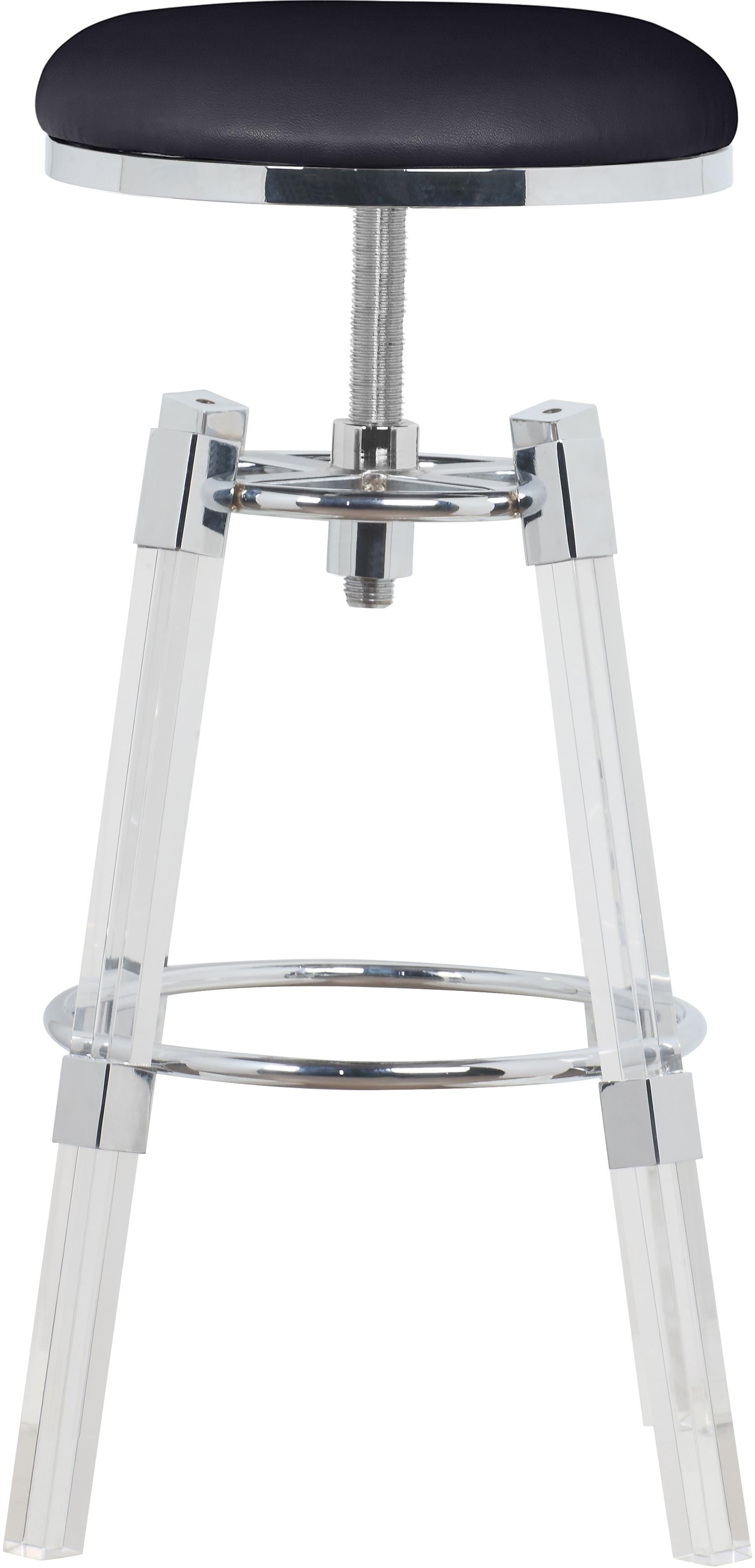 Venus Black Faux Leather Adjustable Stool - Luxury Home Furniture (MI)