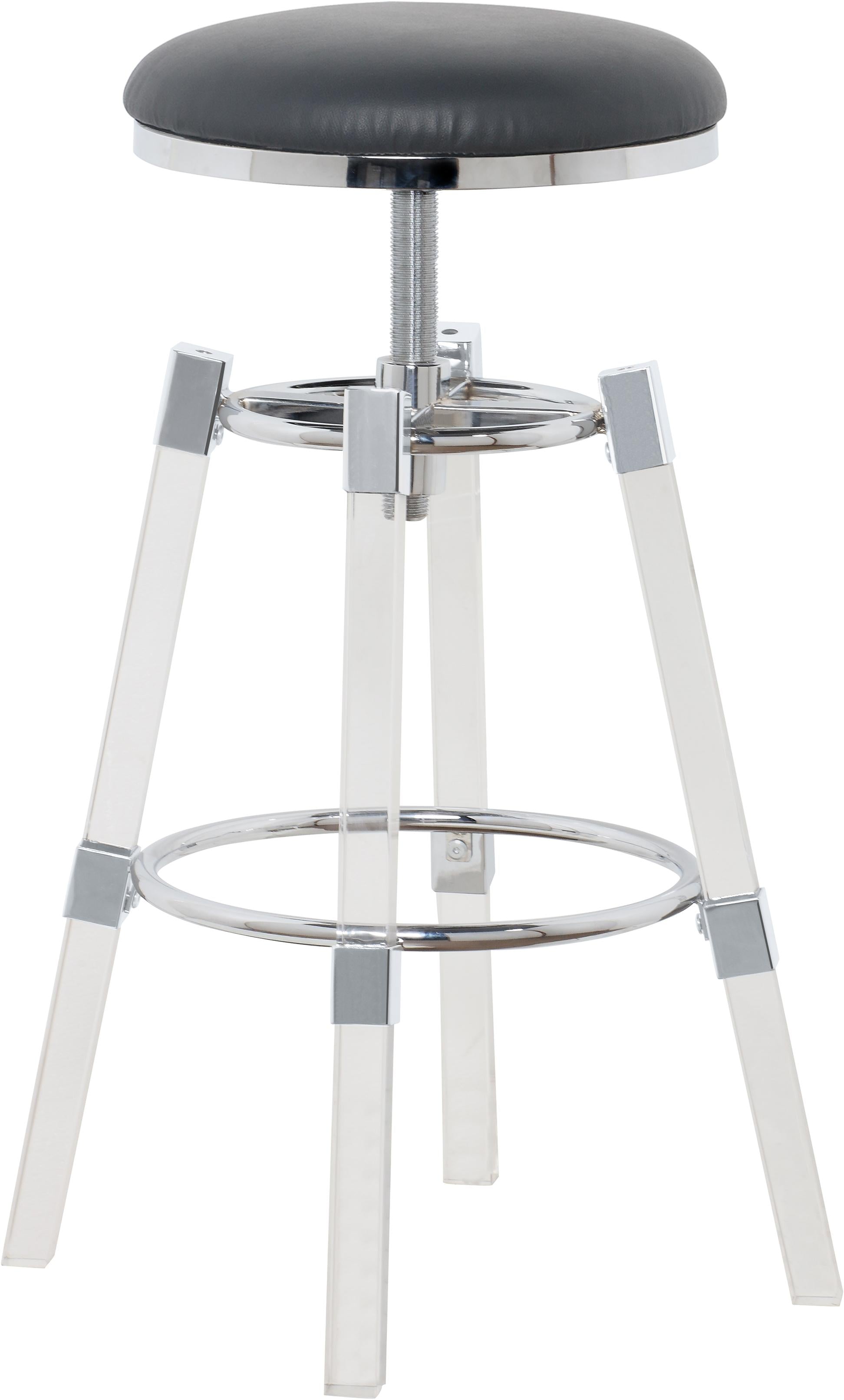 Venus Grey Faux Leather Adjustable Stool - Luxury Home Furniture (MI)