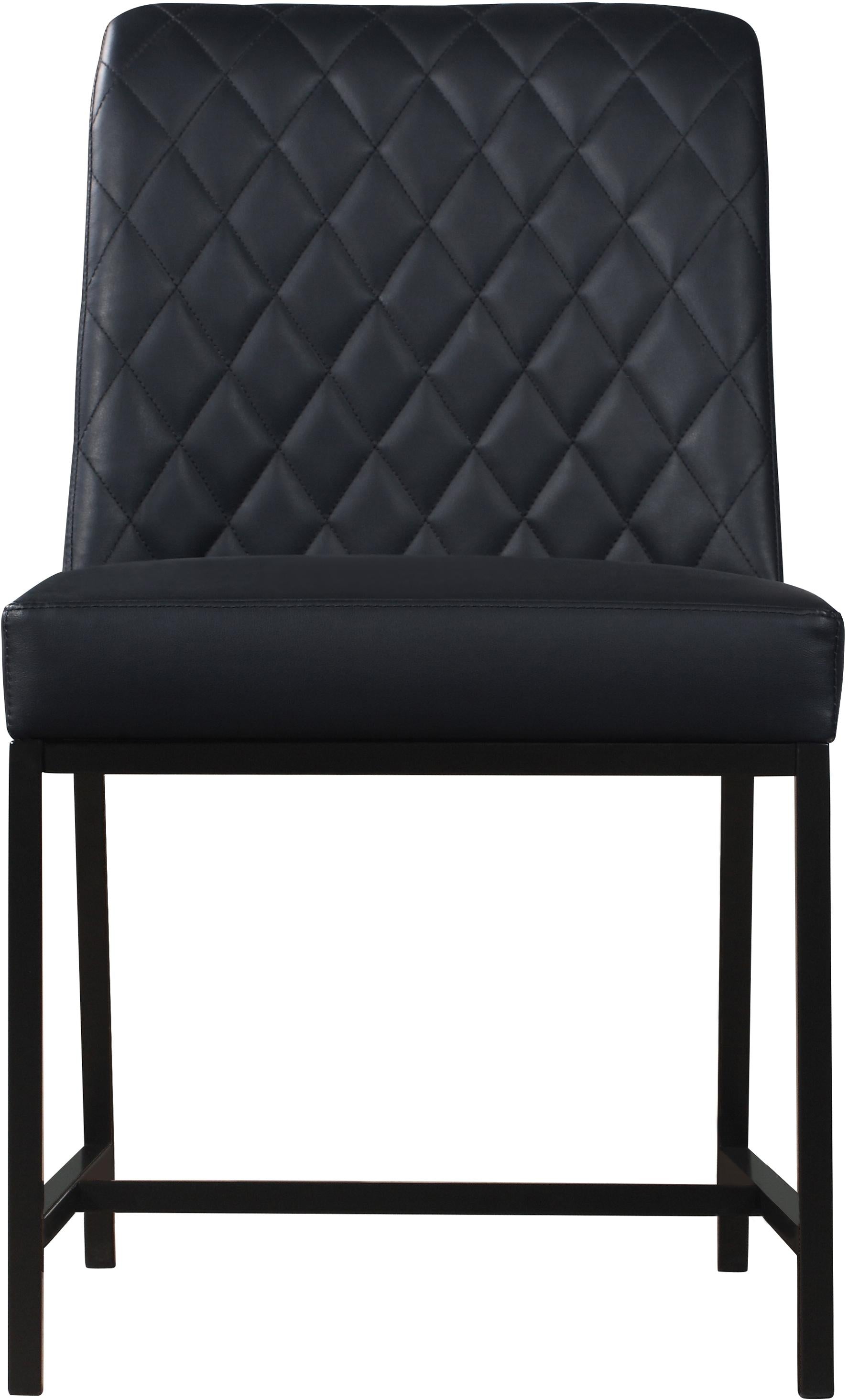 Bryce Black Faux Leather Dining Chair - Luxury Home Furniture (MI)