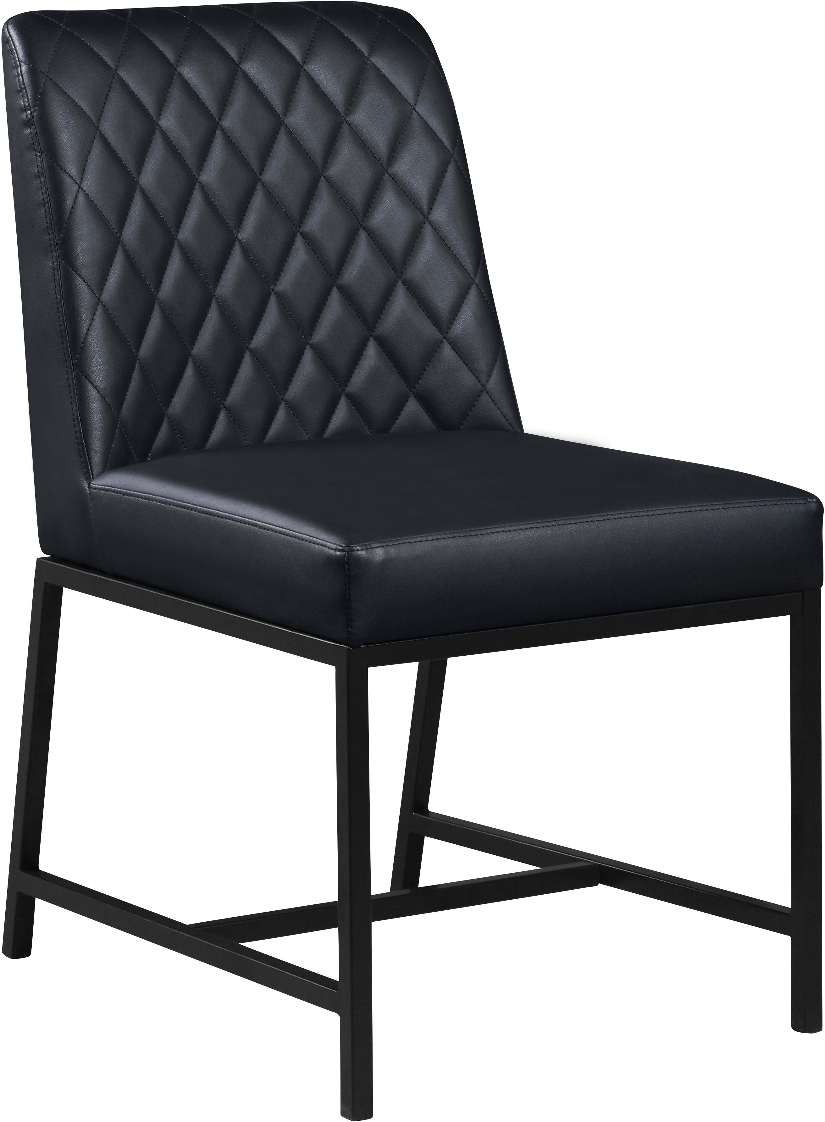 Bryce Black Faux Leather Dining Chair - Luxury Home Furniture (MI)