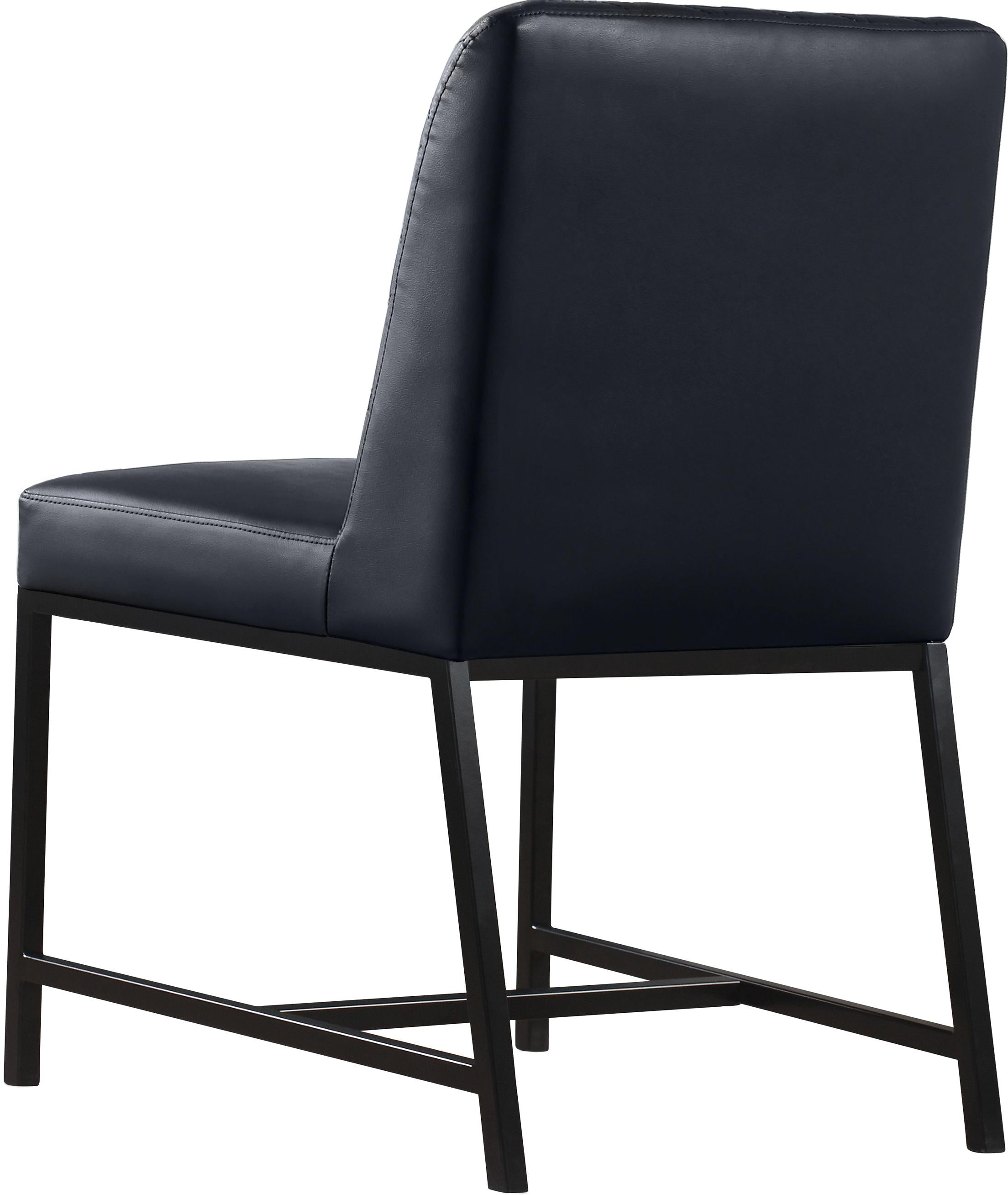 Bryce Black Faux Leather Dining Chair - Luxury Home Furniture (MI)