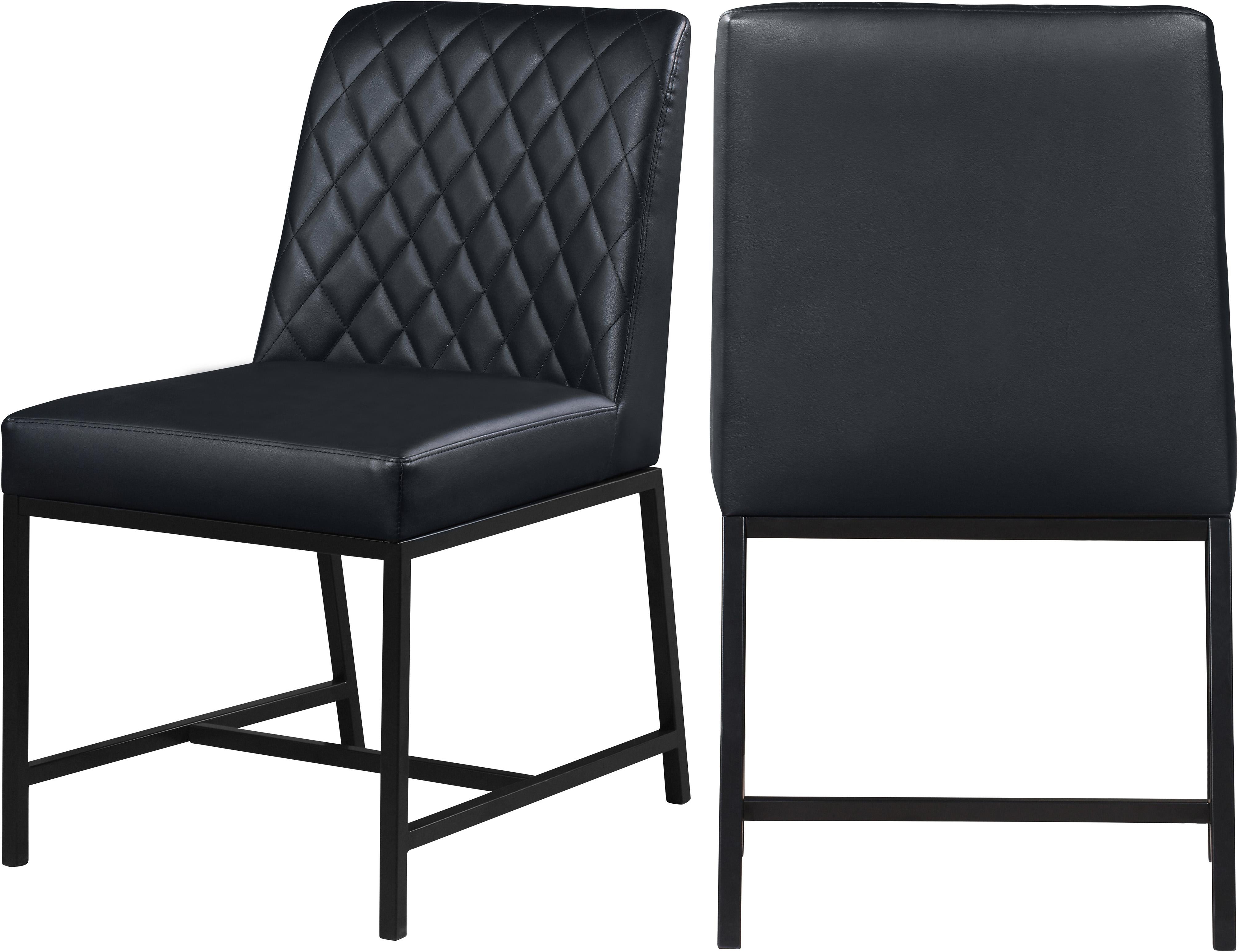 Bryce Black Faux Leather Dining Chair - Luxury Home Furniture (MI)