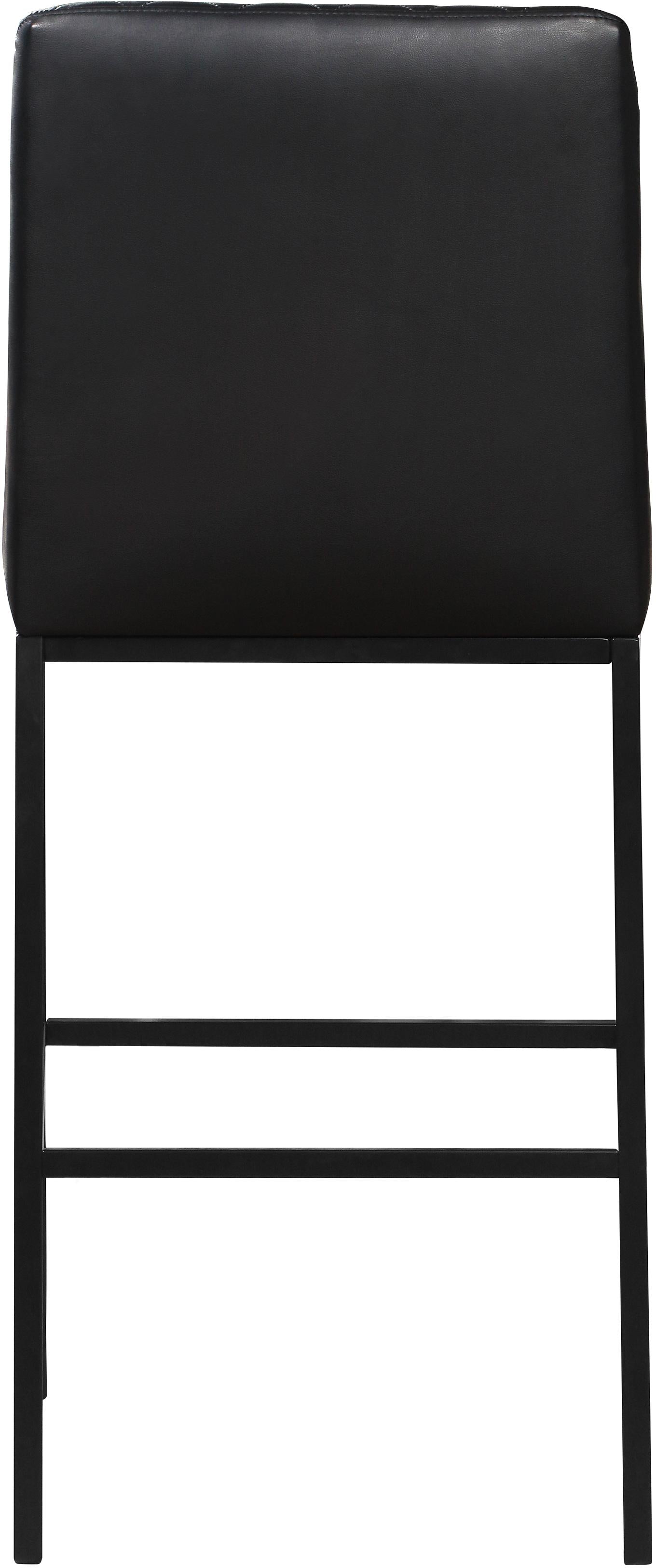 Bryce Black Faux Leather Stool - Luxury Home Furniture (MI)
