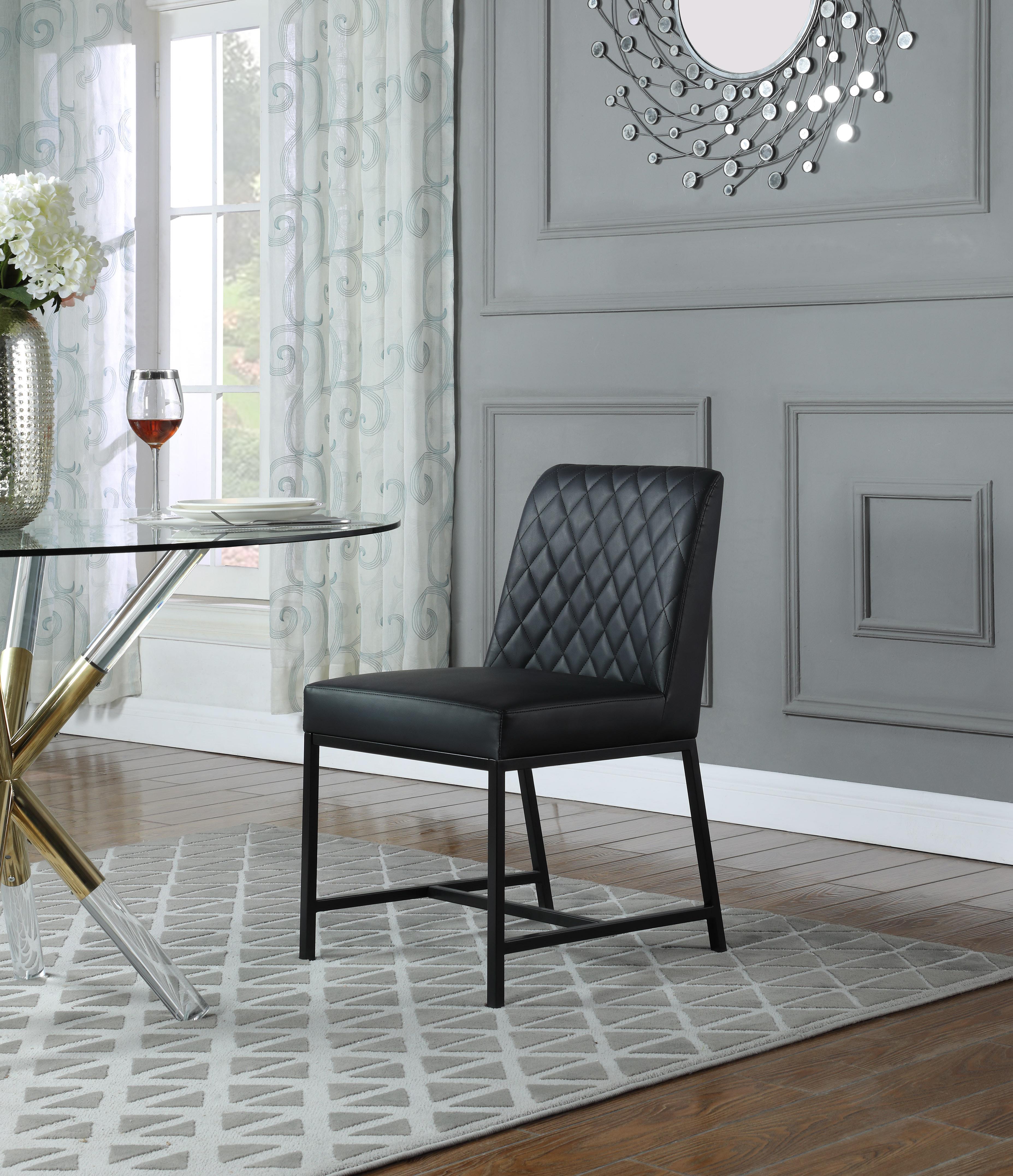 Bryce Black Faux Leather Dining Chair - Luxury Home Furniture (MI)
