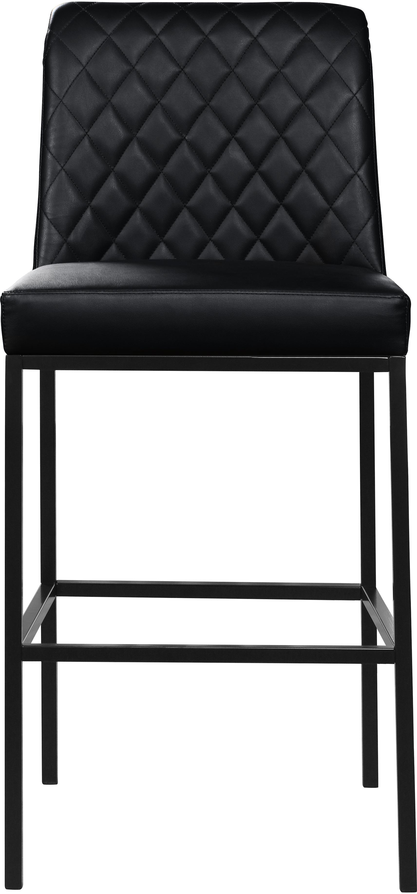 Bryce Black Faux Leather Stool - Luxury Home Furniture (MI)