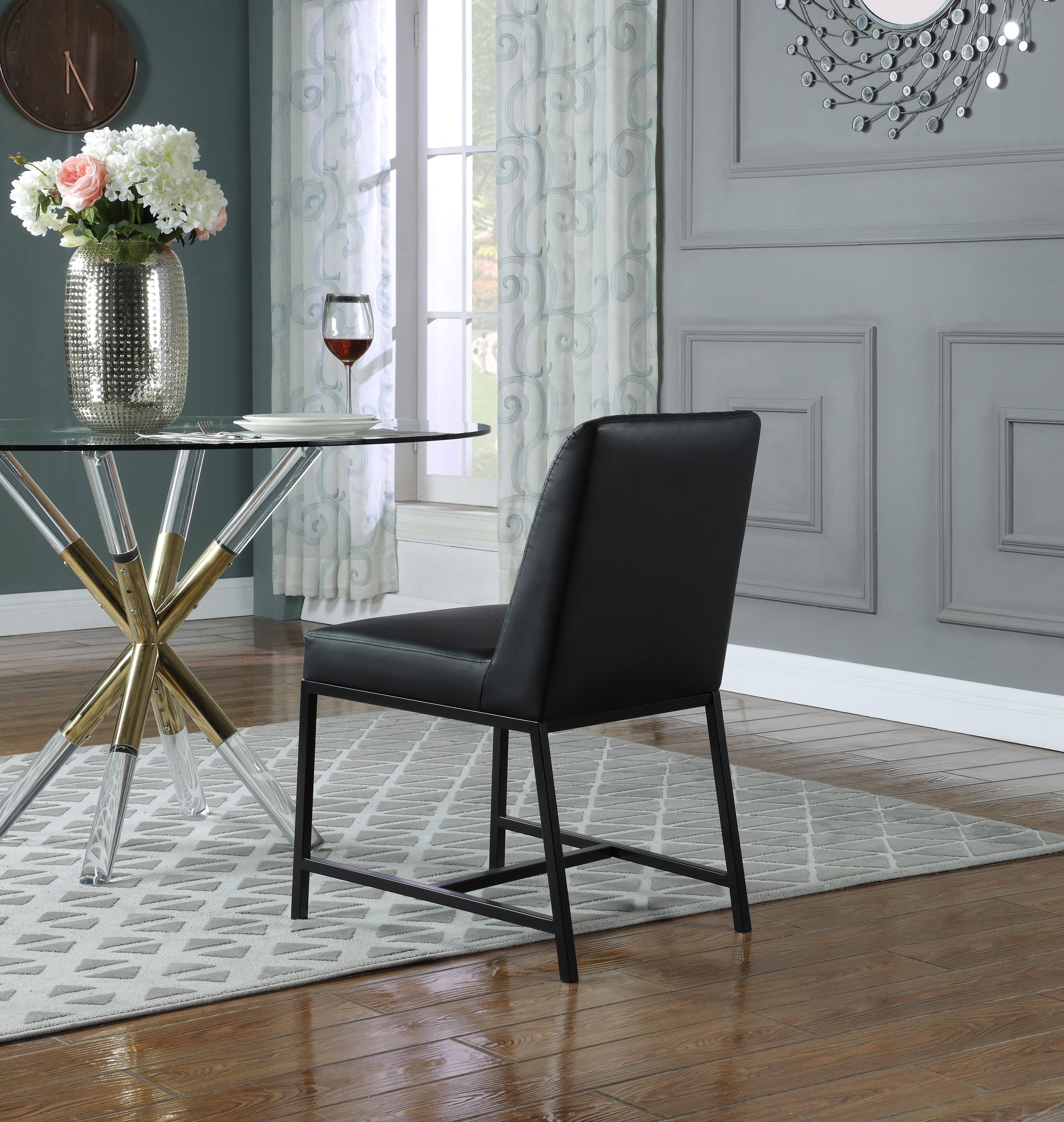 Bryce Black Faux Leather Dining Chair - Luxury Home Furniture (MI)