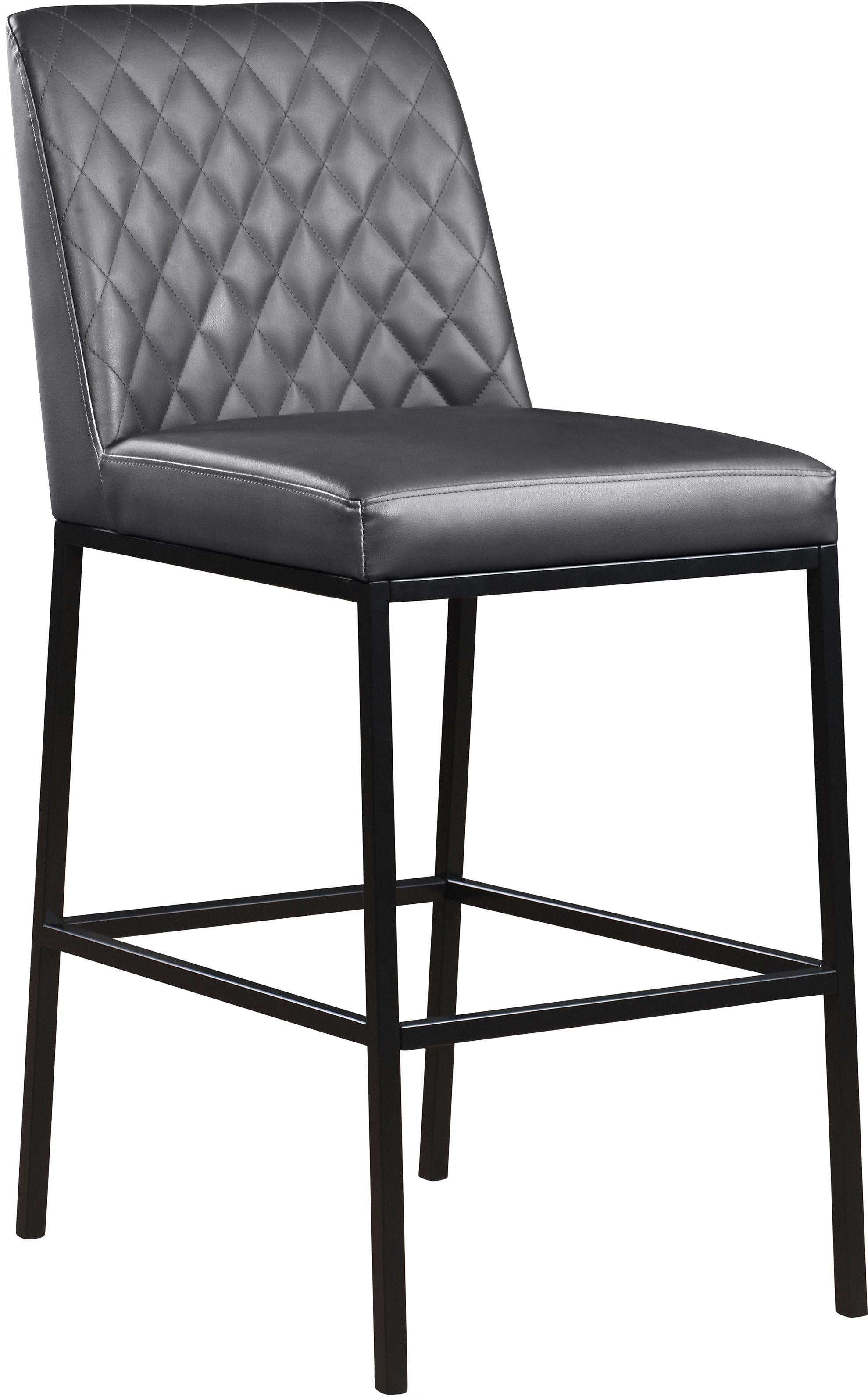 Bryce Grey Faux Leather Stool - Luxury Home Furniture (MI)