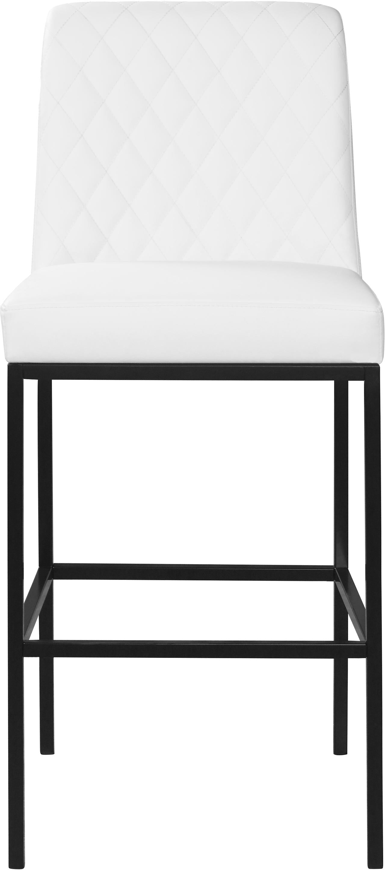 Bryce White Faux Leather Stool - Luxury Home Furniture (MI)