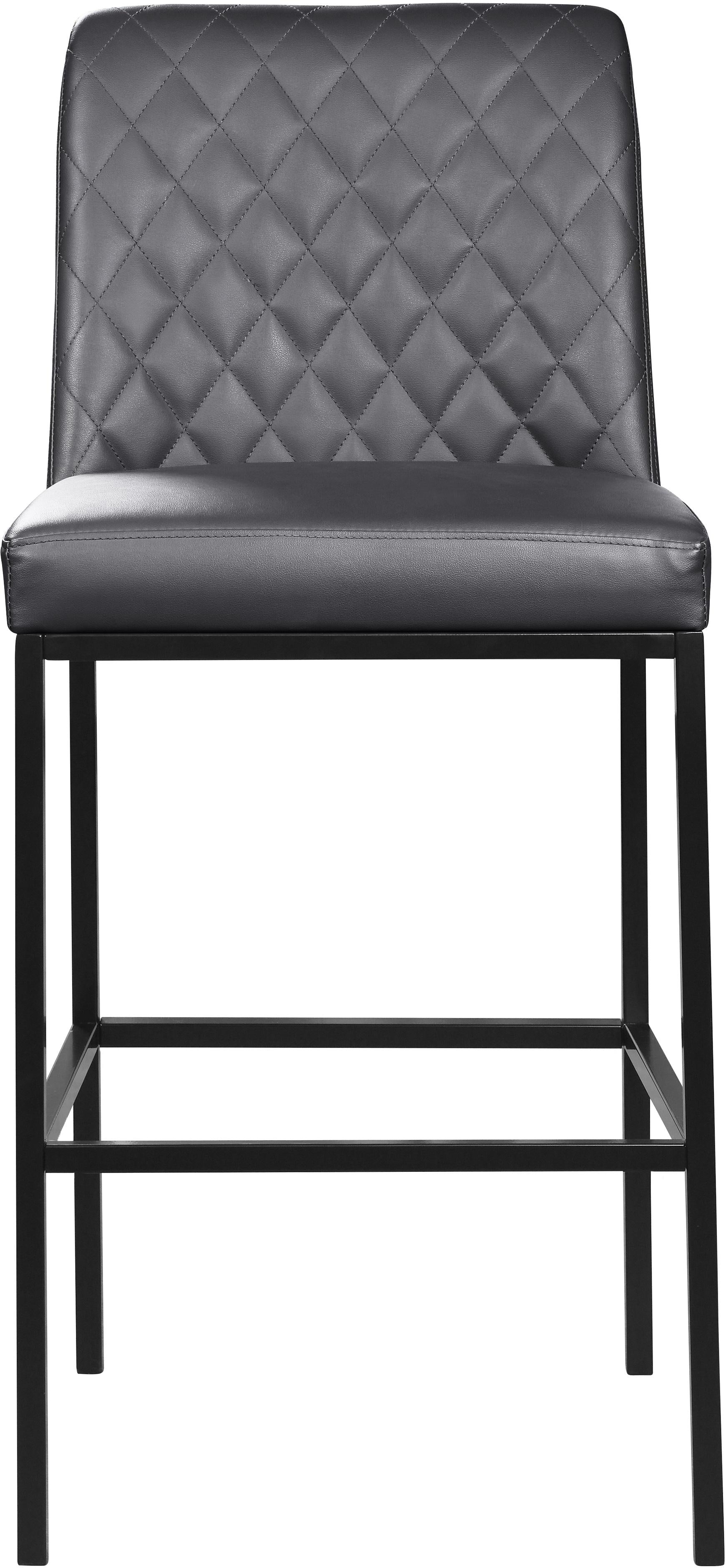 Bryce Grey Faux Leather Stool - Luxury Home Furniture (MI)