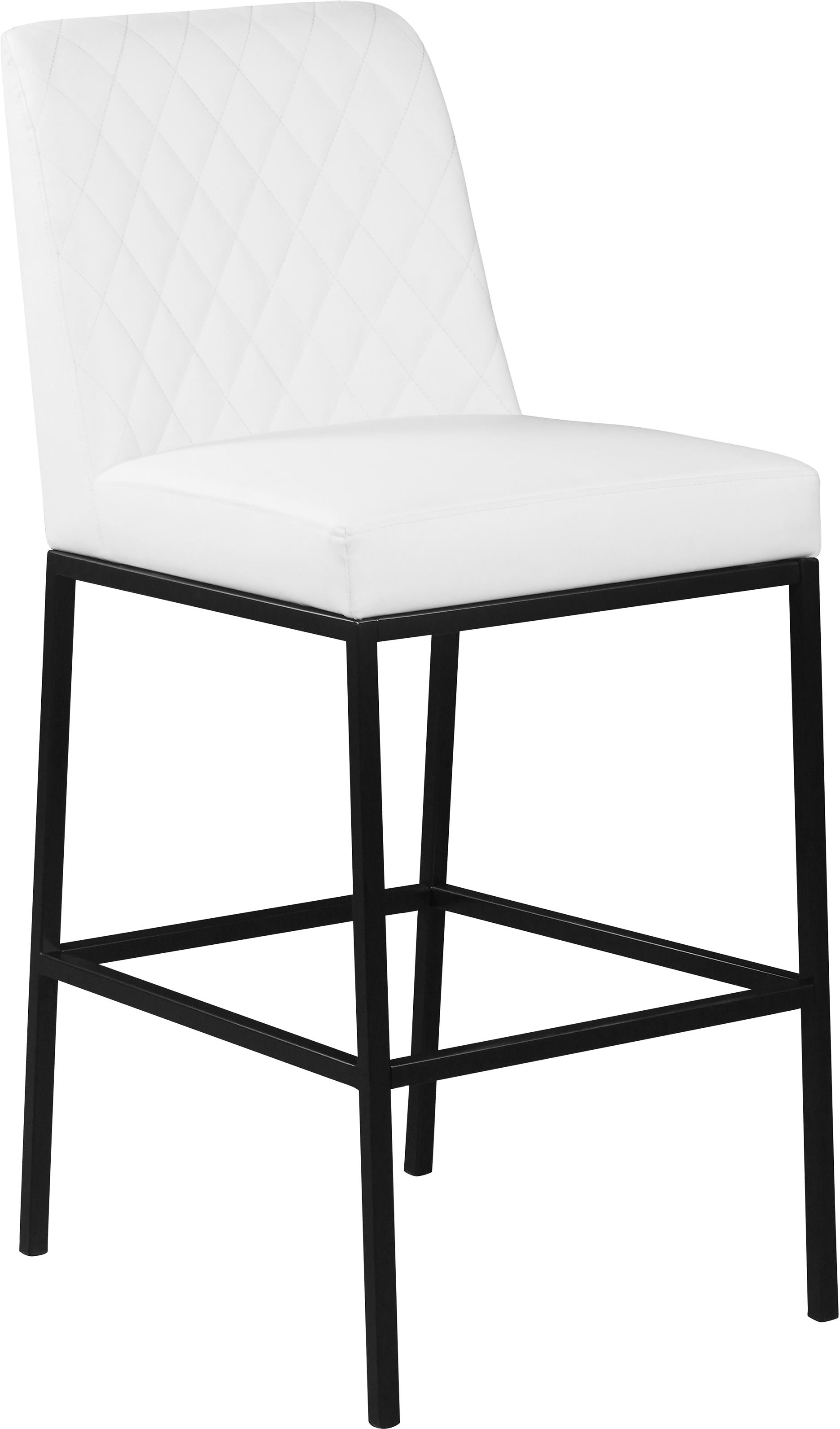 Bryce White Faux Leather Stool - Luxury Home Furniture (MI)