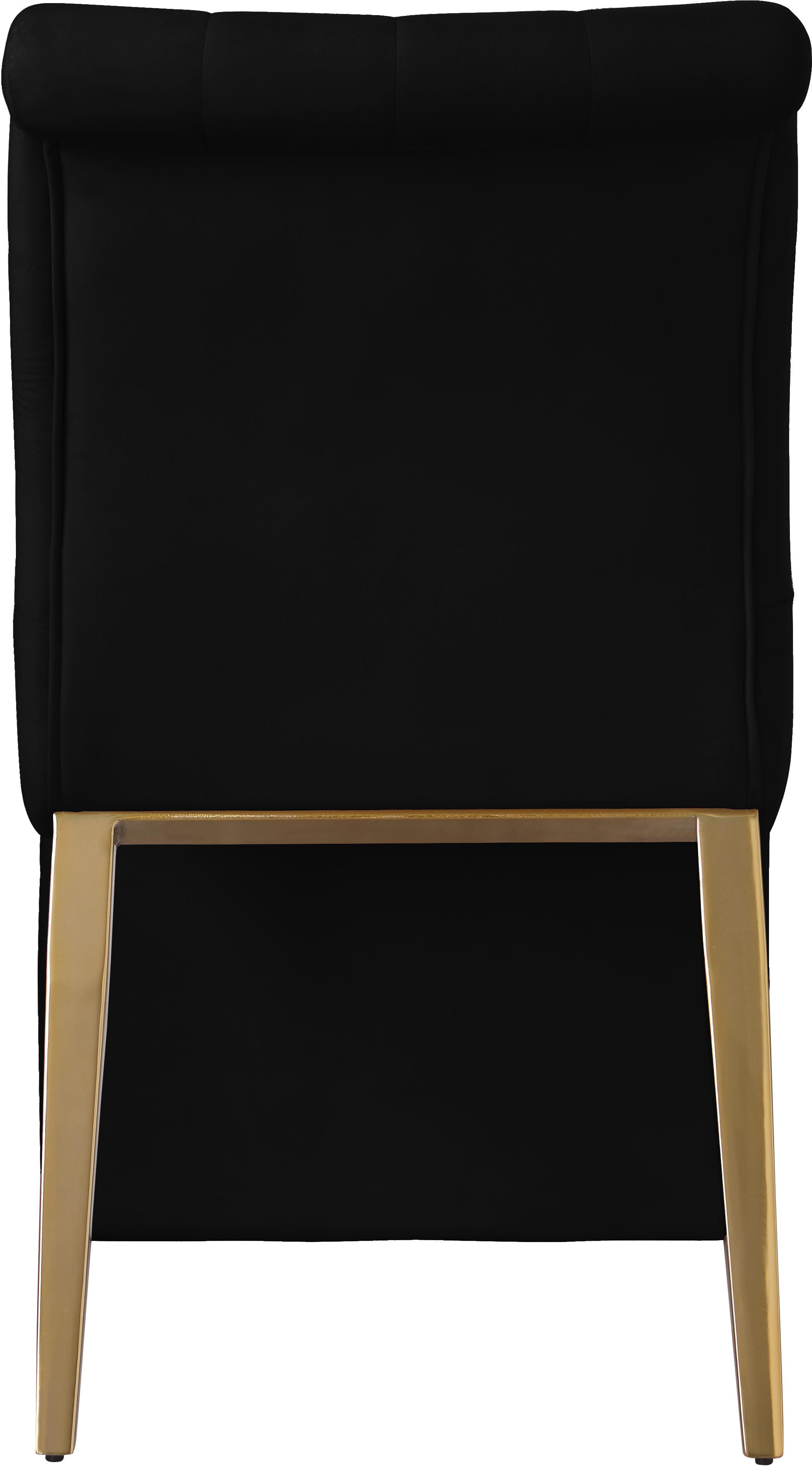 Curve Black Velvet Dining Chair - Luxury Home Furniture (MI)