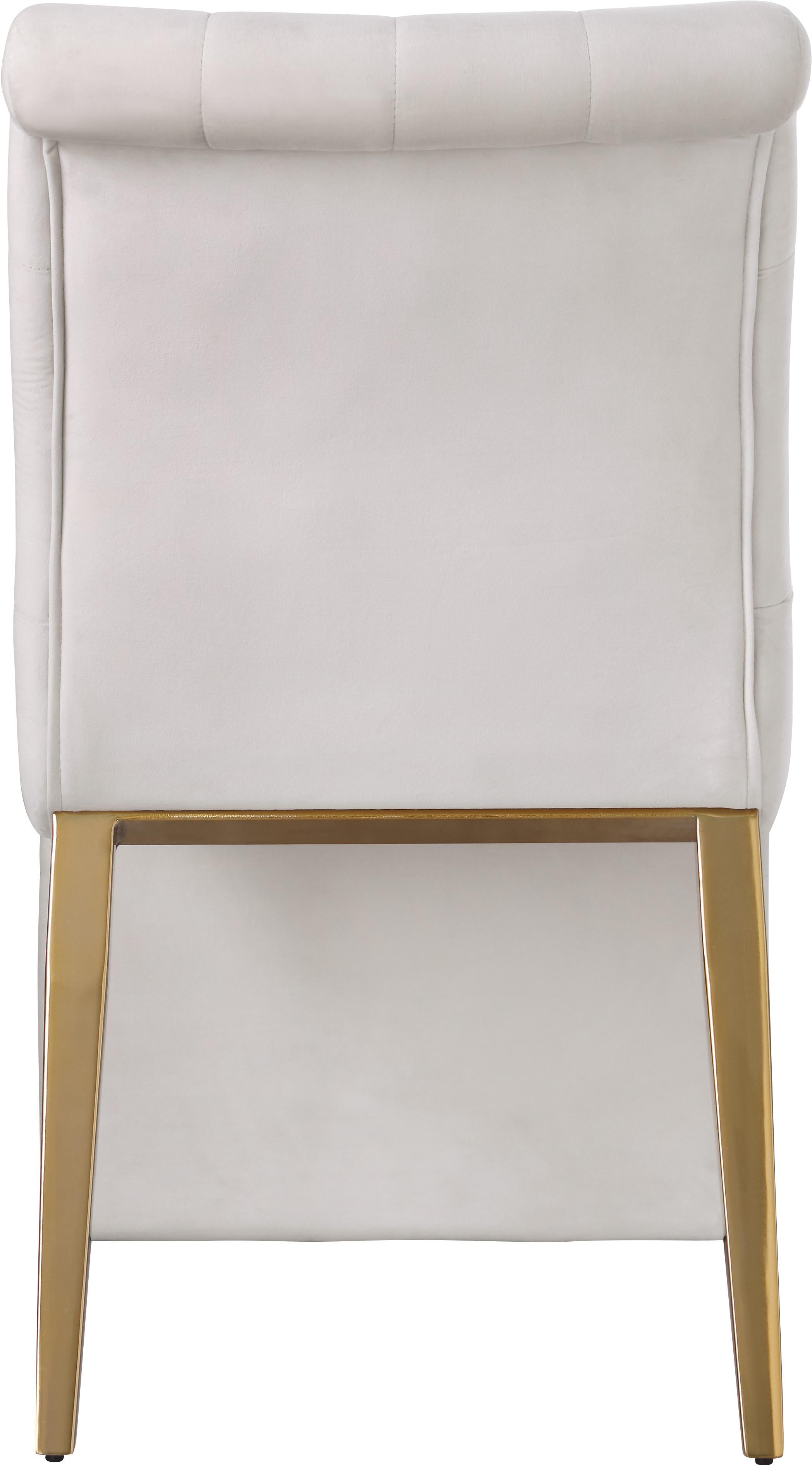 Curve Cream Velvet Dining Chair - Luxury Home Furniture (MI)