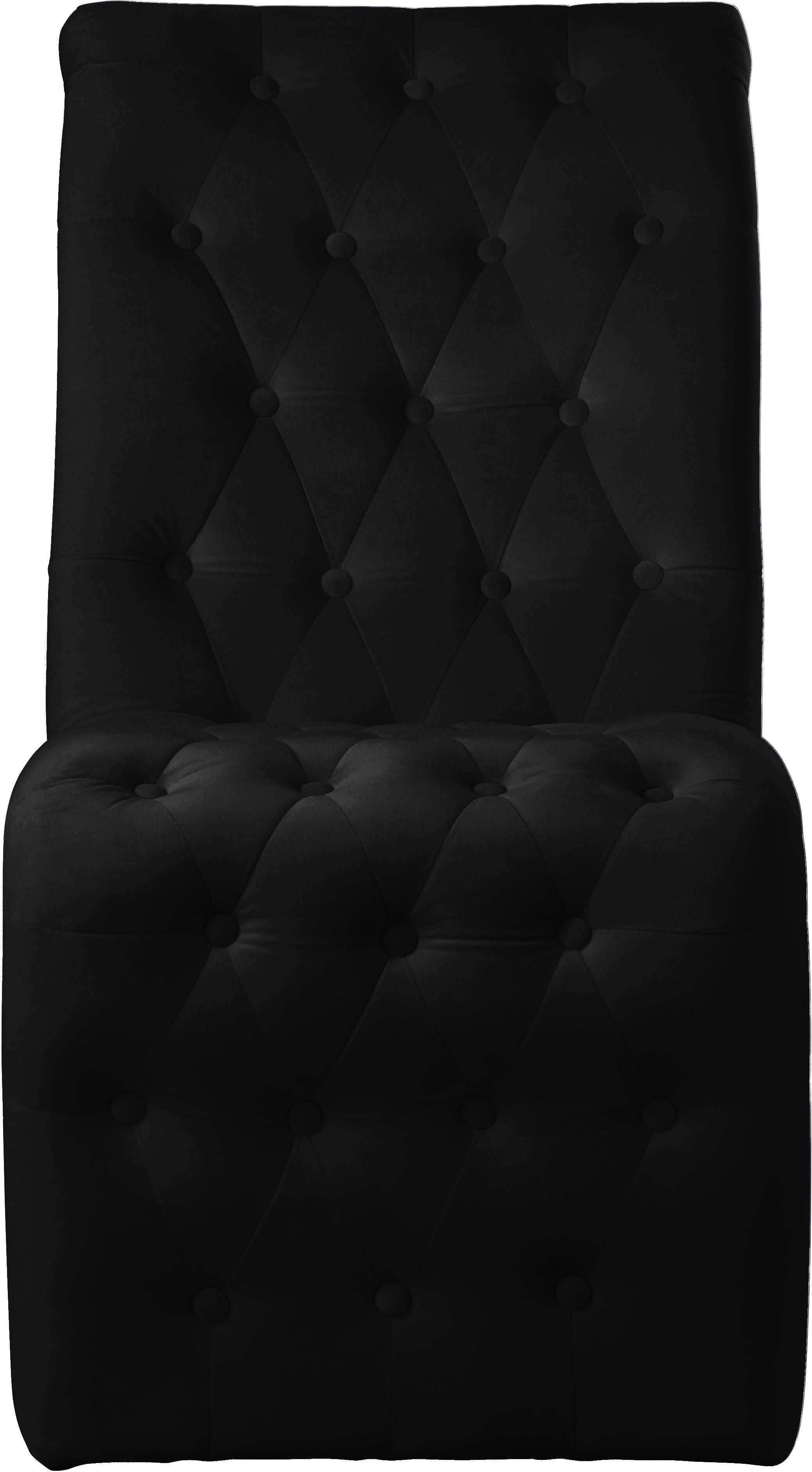 Curve Black Velvet Dining Chair - Luxury Home Furniture (MI)