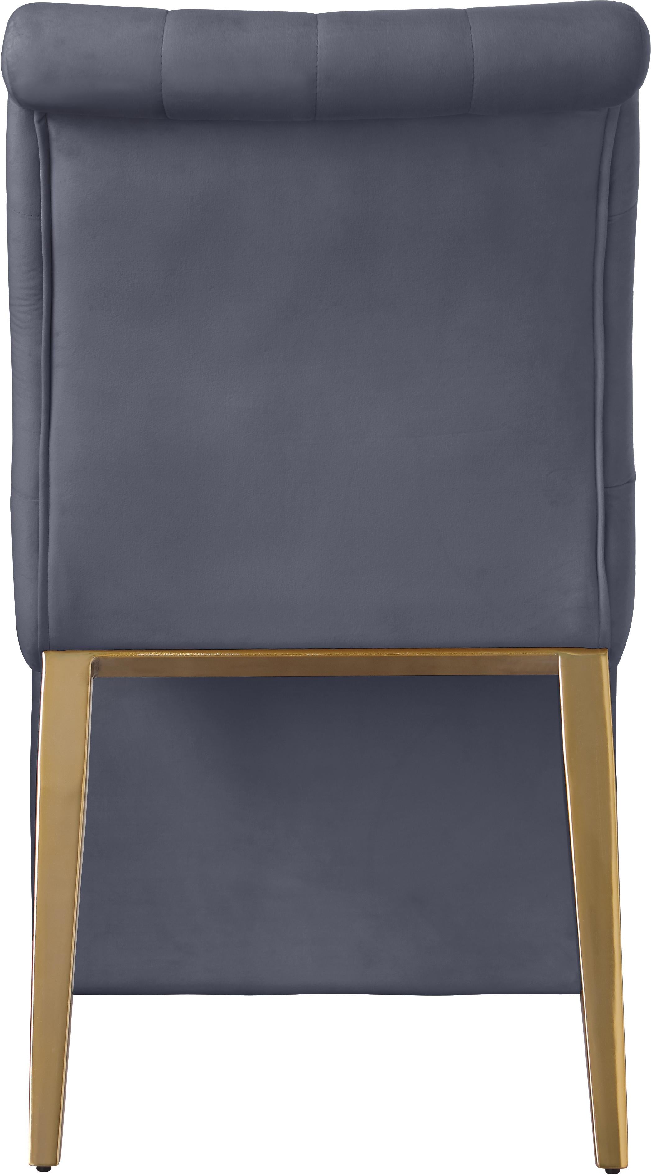 Curve Grey Velvet Dining Chair - Luxury Home Furniture (MI)