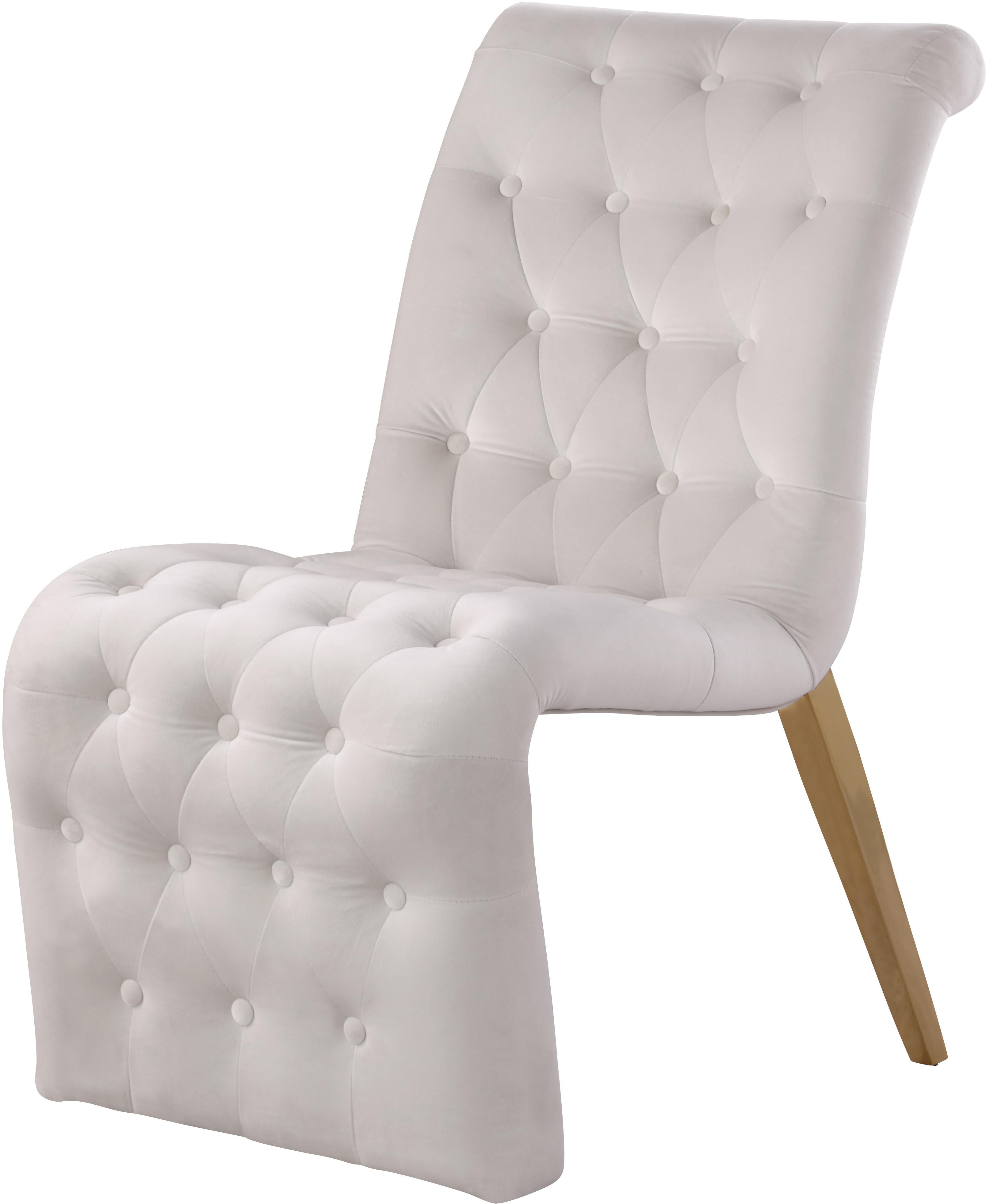 Curve Cream Velvet Dining Chair - Luxury Home Furniture (MI)