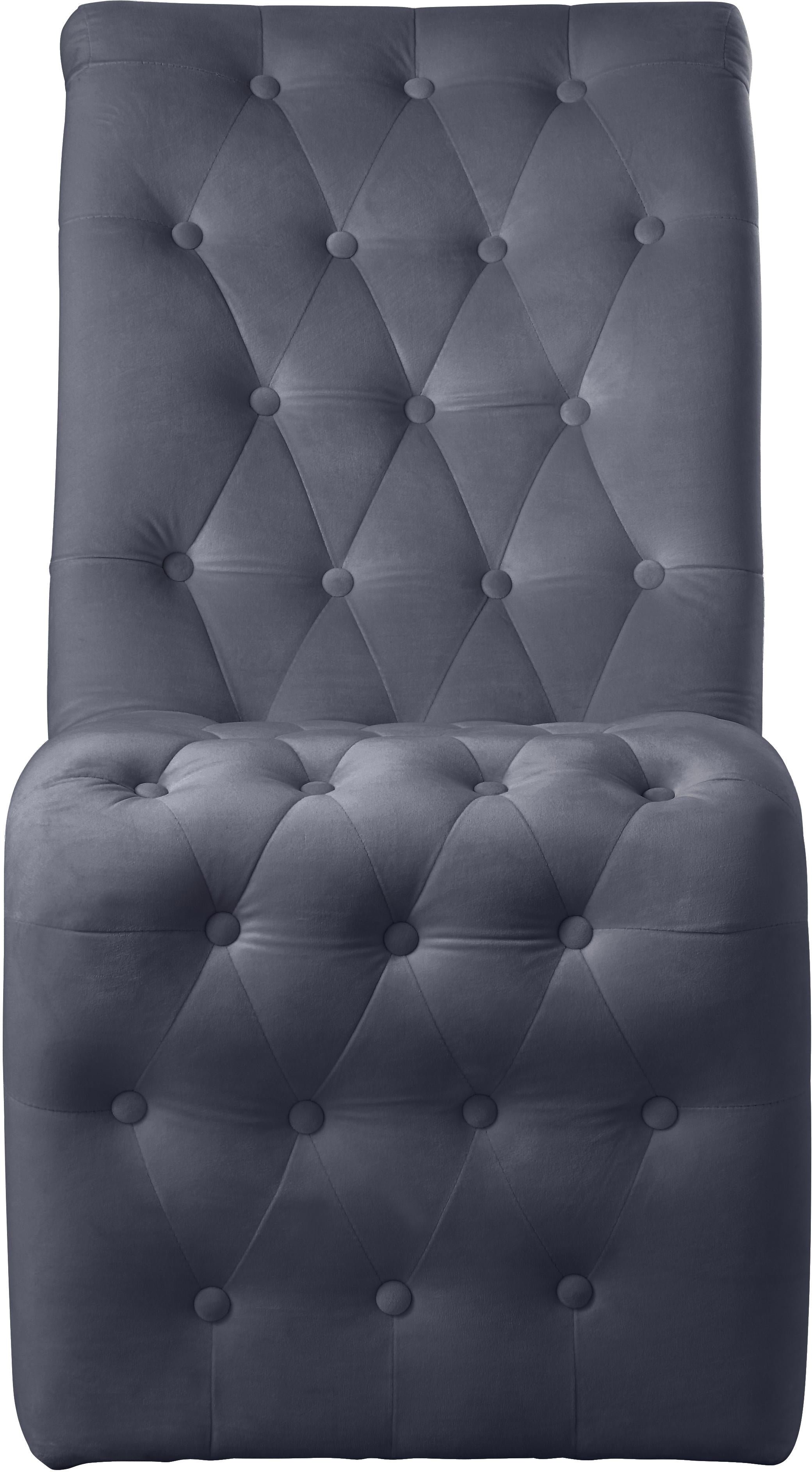 Curve Grey Velvet Dining Chair - Luxury Home Furniture (MI)