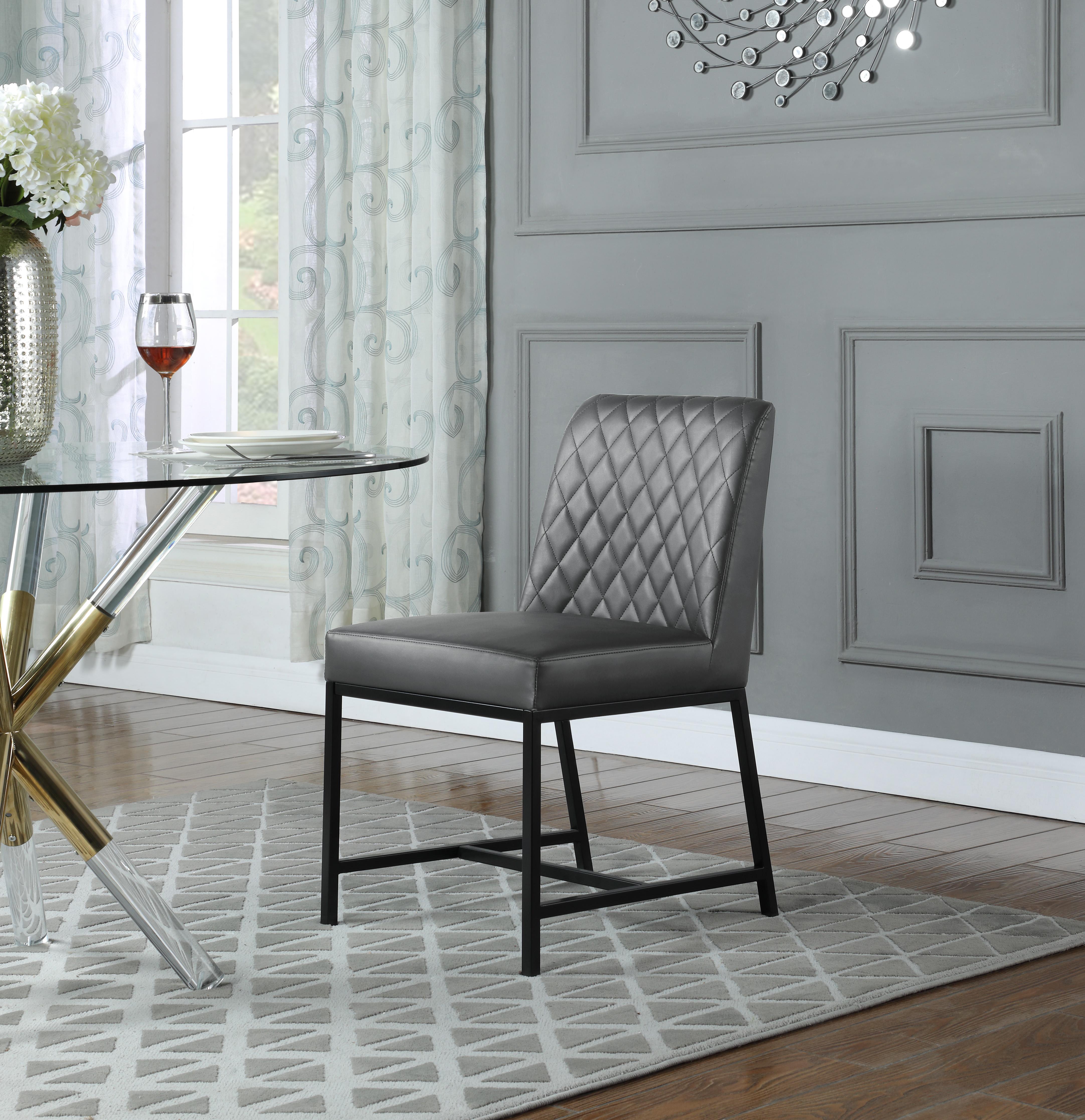 Bryce Grey Faux Leather Dining Chair - Luxury Home Furniture (MI)