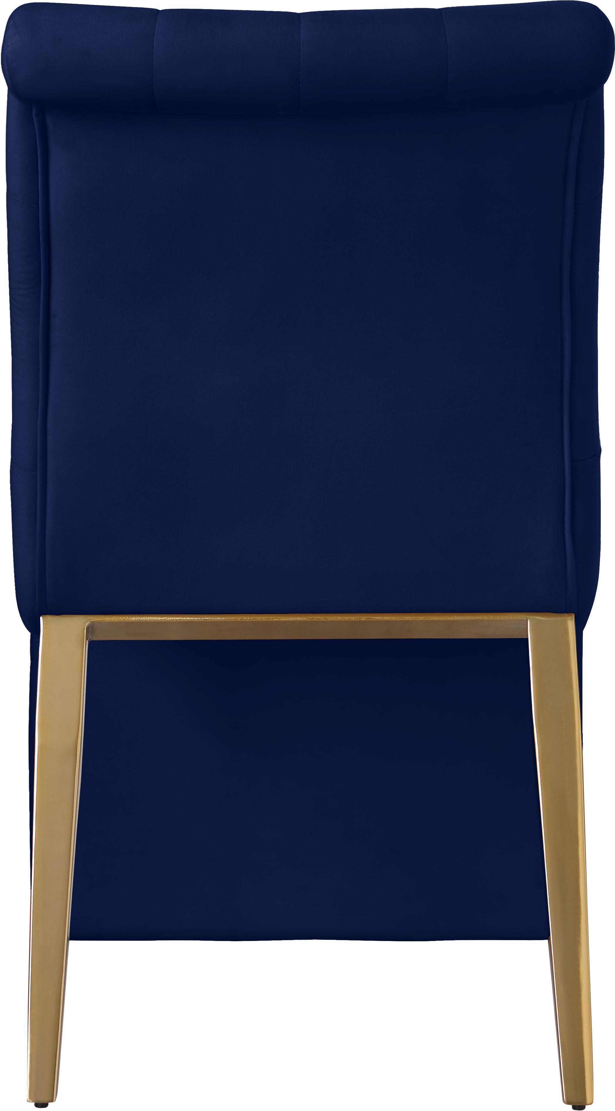 Curve Navy Velvet Dining Chair - Luxury Home Furniture (MI)