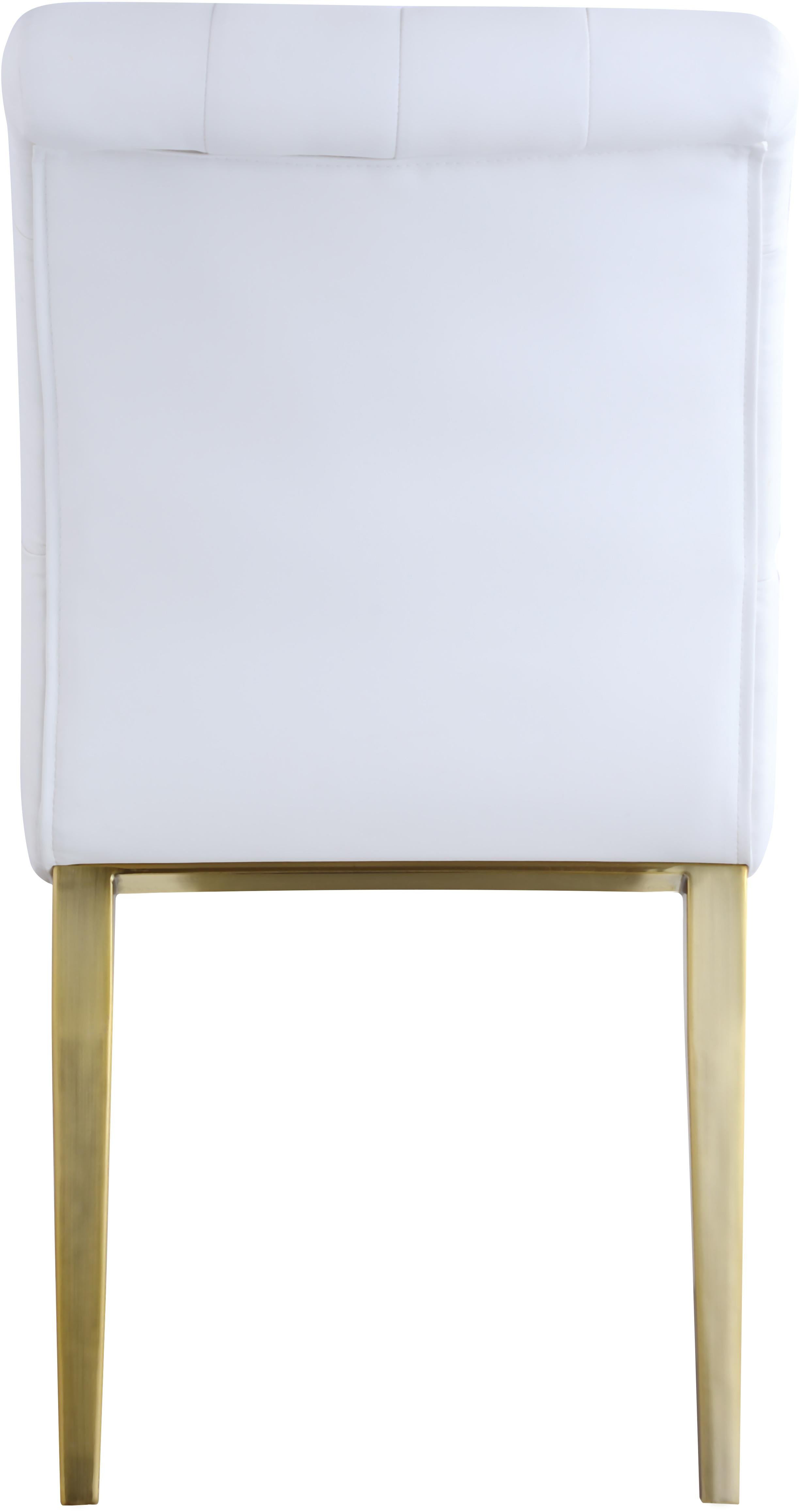 Curve White Faux Leather Dining Chair - Luxury Home Furniture (MI)