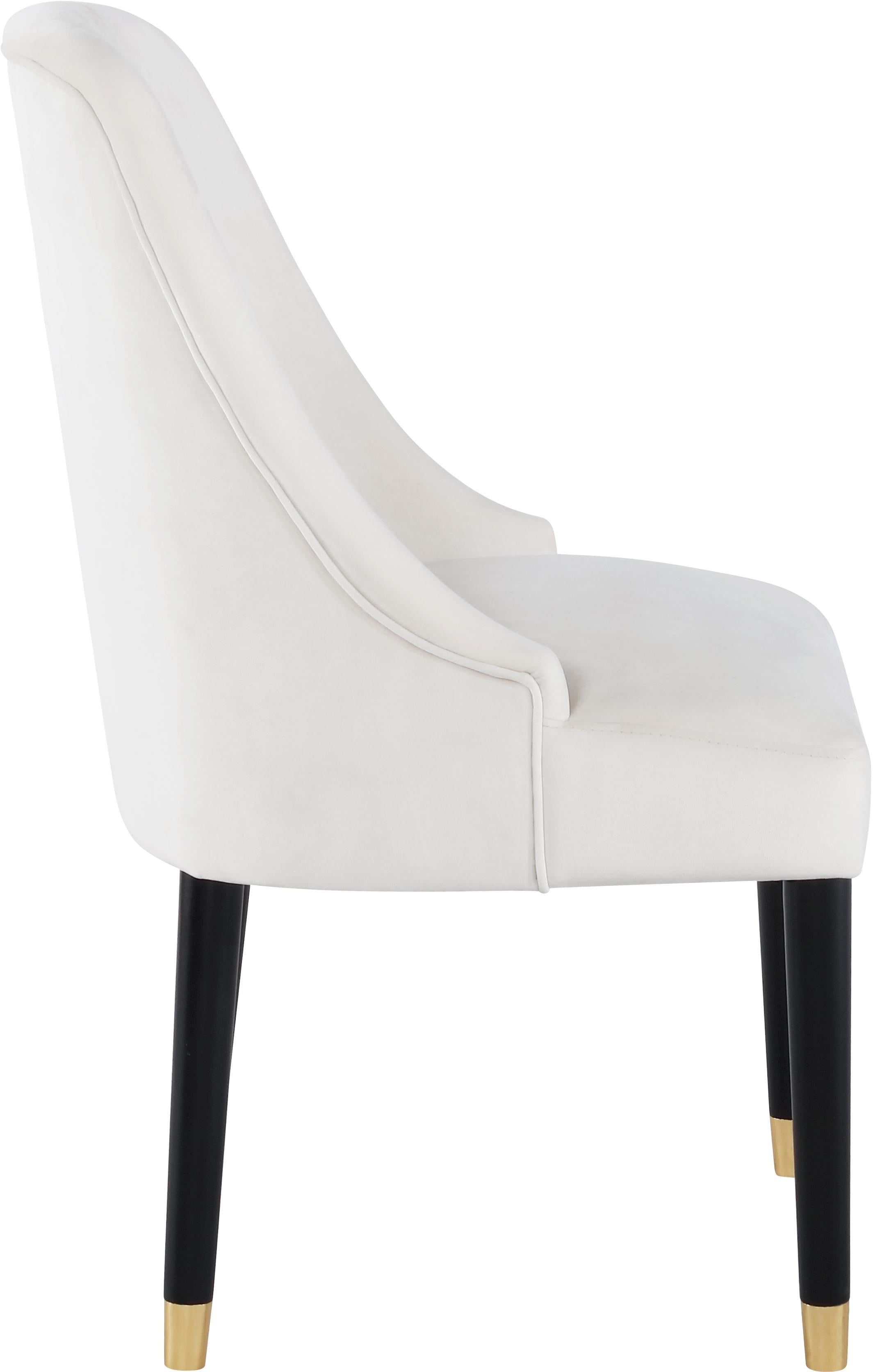 Omni Cream Velvet Dining Chair - Luxury Home Furniture (MI)
