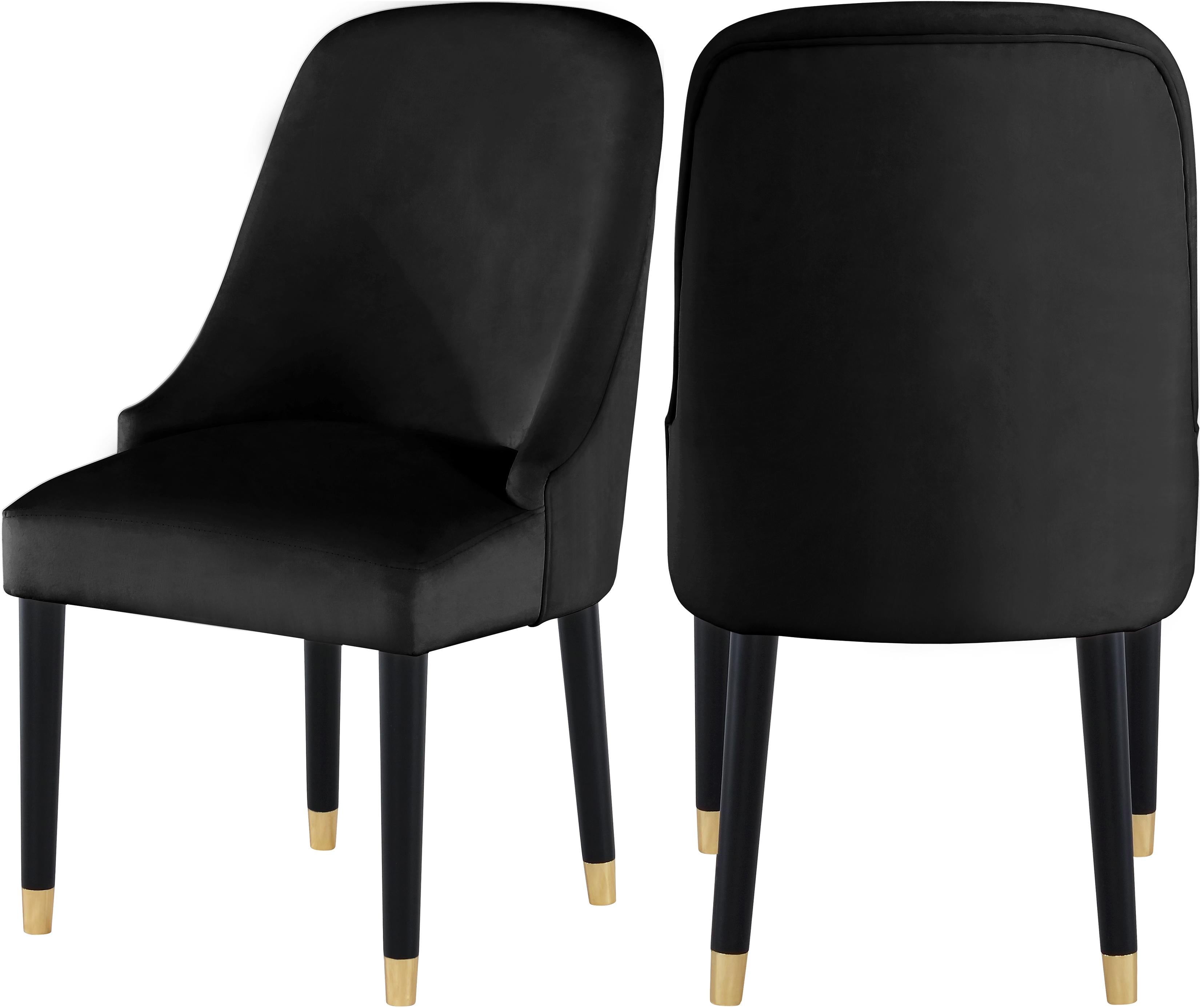 Omni Black Velvet Dining Chair - Luxury Home Furniture (MI)