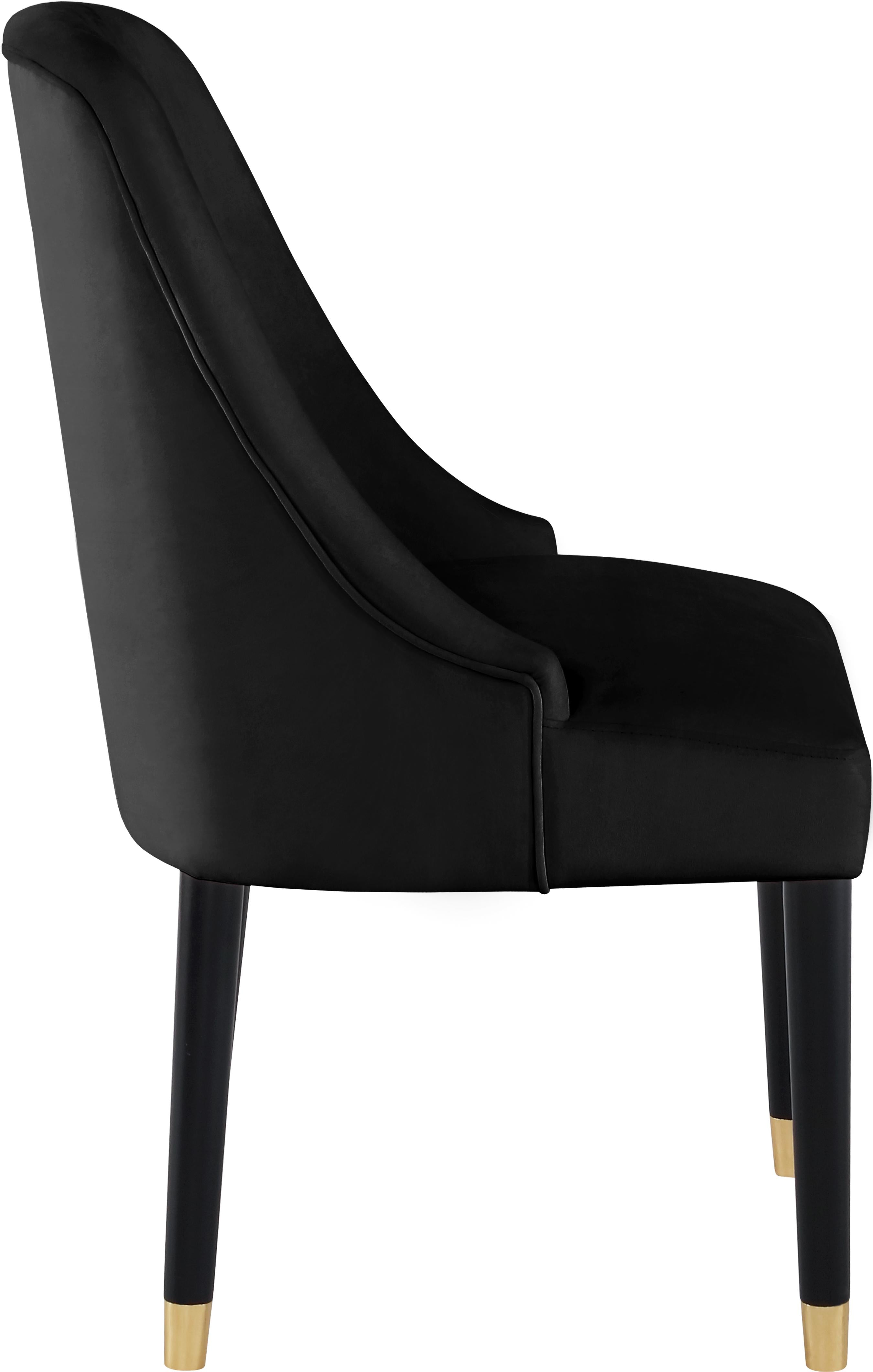 Omni Black Velvet Dining Chair - Luxury Home Furniture (MI)