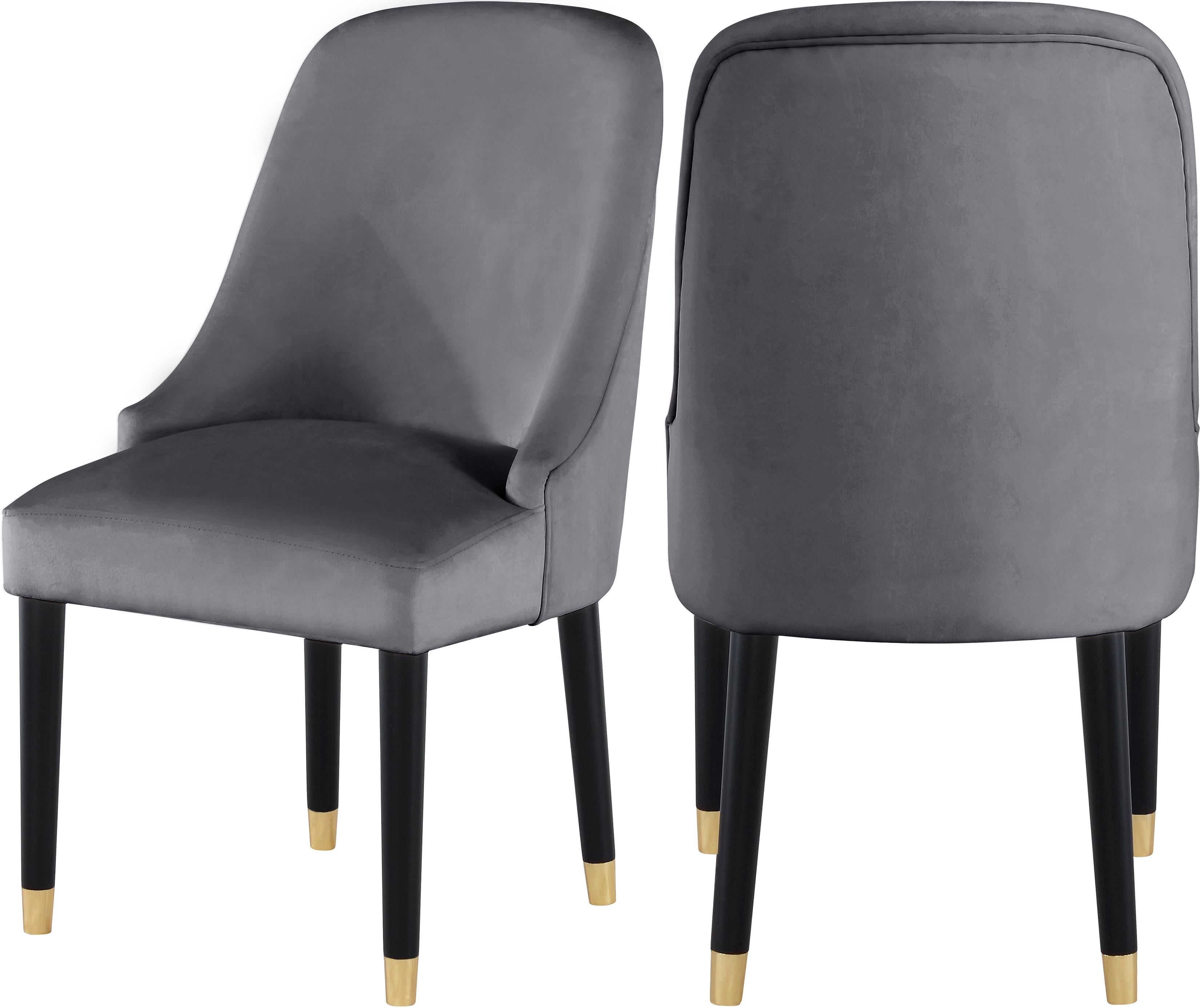 Omni Grey Velvet Dining Chair - Luxury Home Furniture (MI)