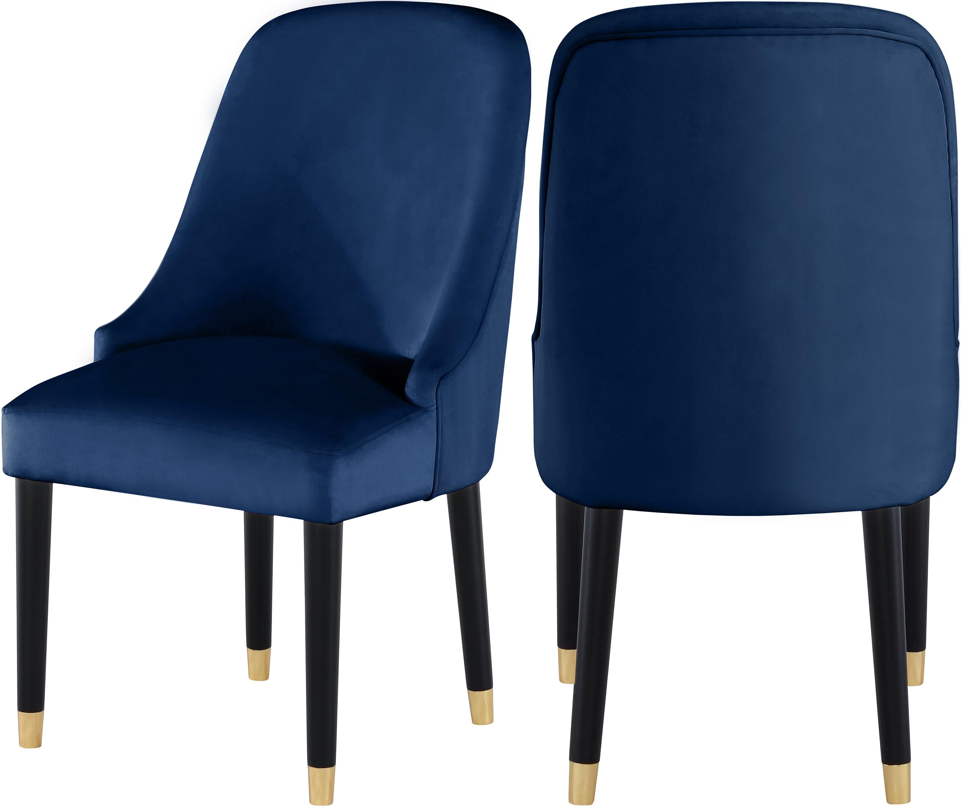 Omni Navy Velvet Dining Chair - Luxury Home Furniture (MI)