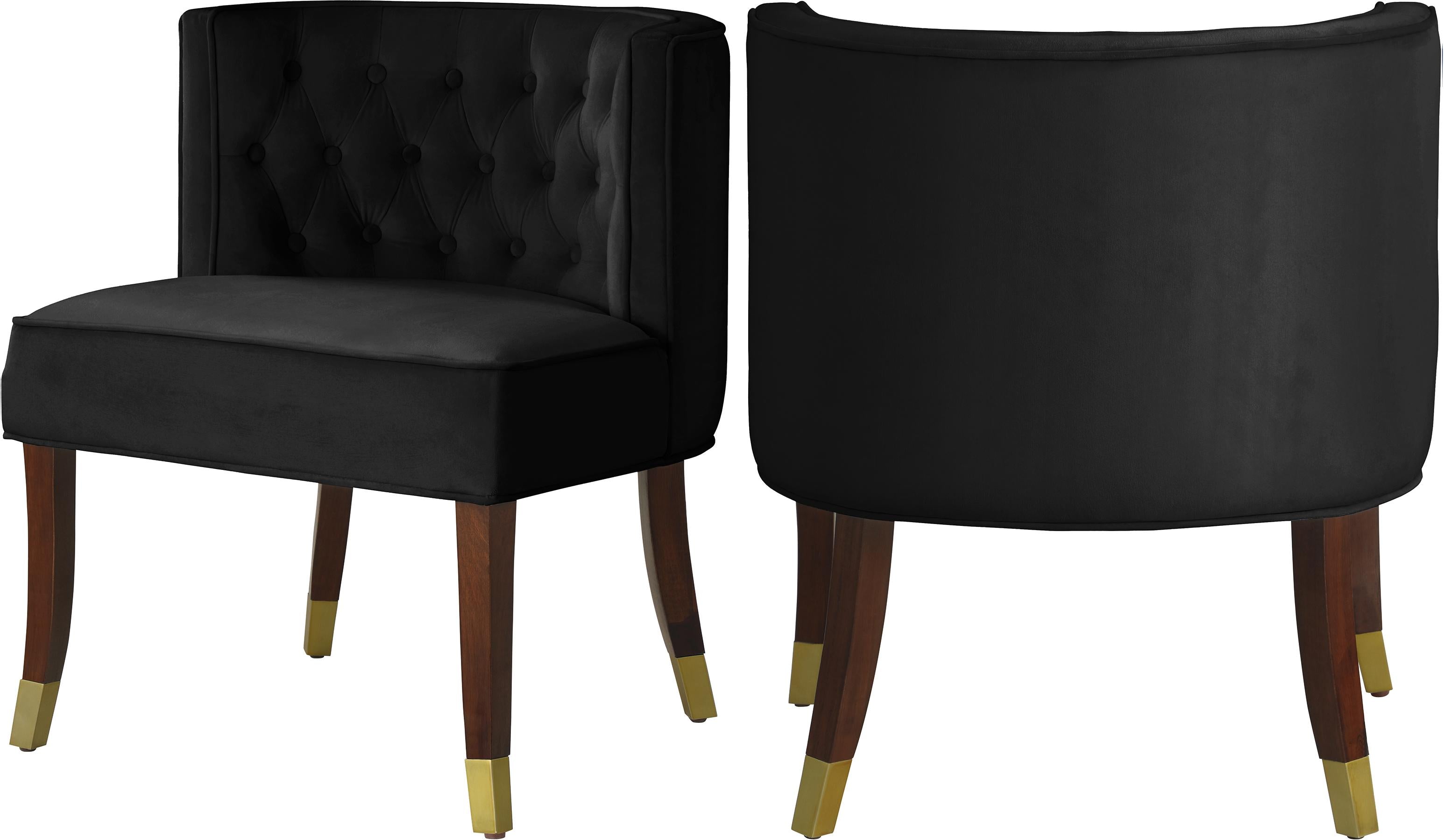 Perry Black Velvet Dining Chair - Luxury Home Furniture (MI)