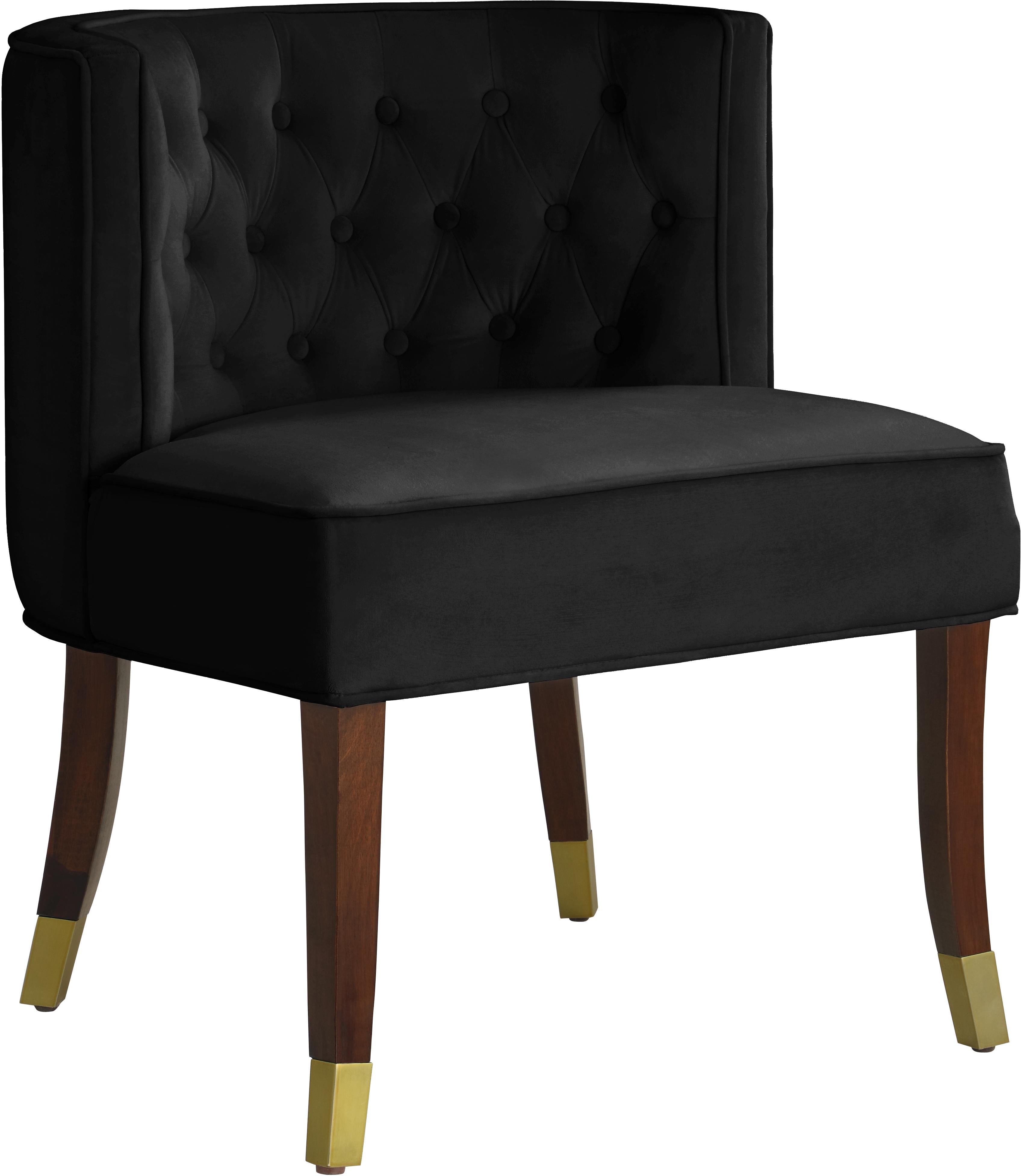 Perry Black Velvet Dining Chair - Luxury Home Furniture (MI)