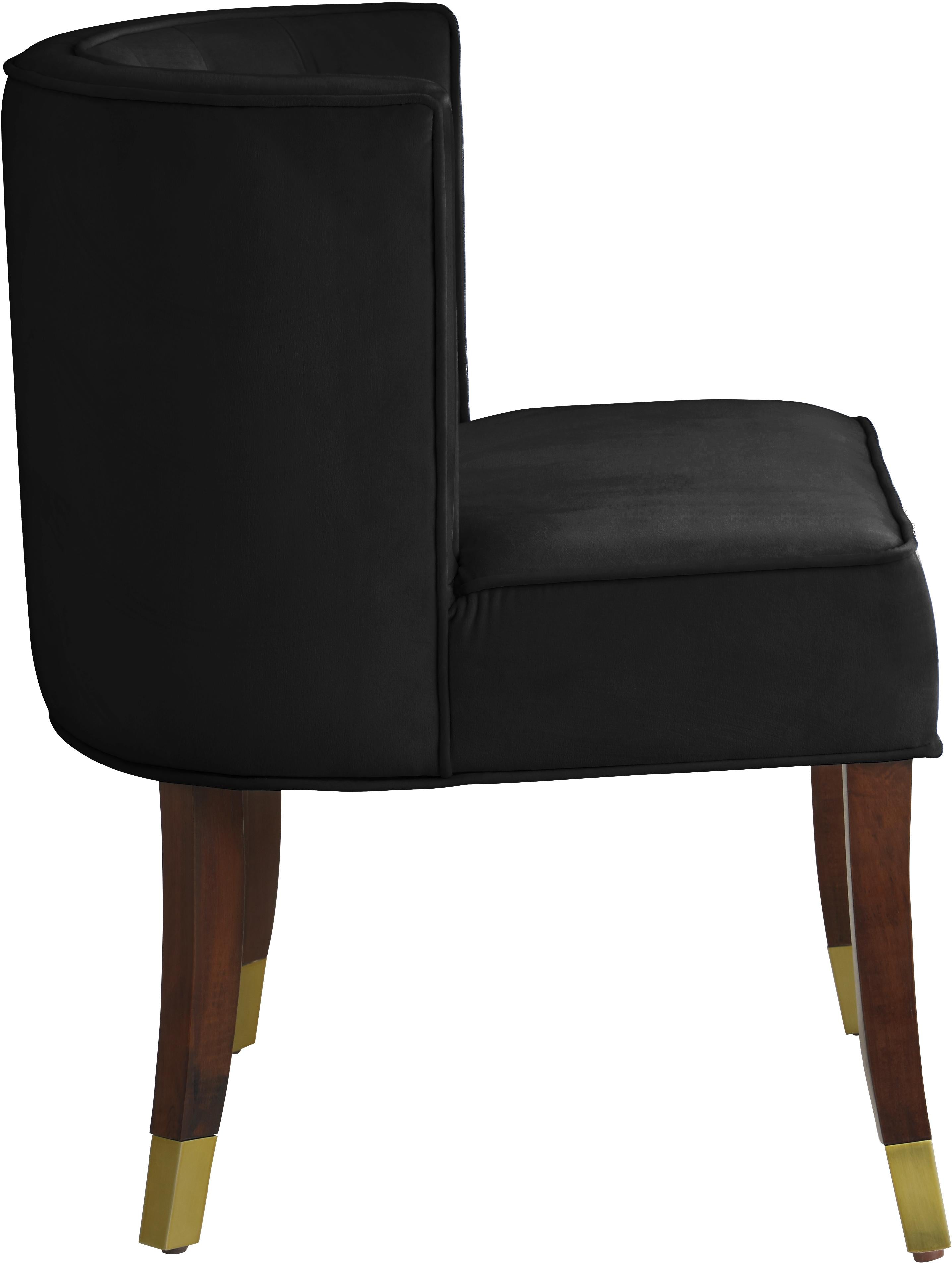 Perry Black Velvet Dining Chair - Luxury Home Furniture (MI)