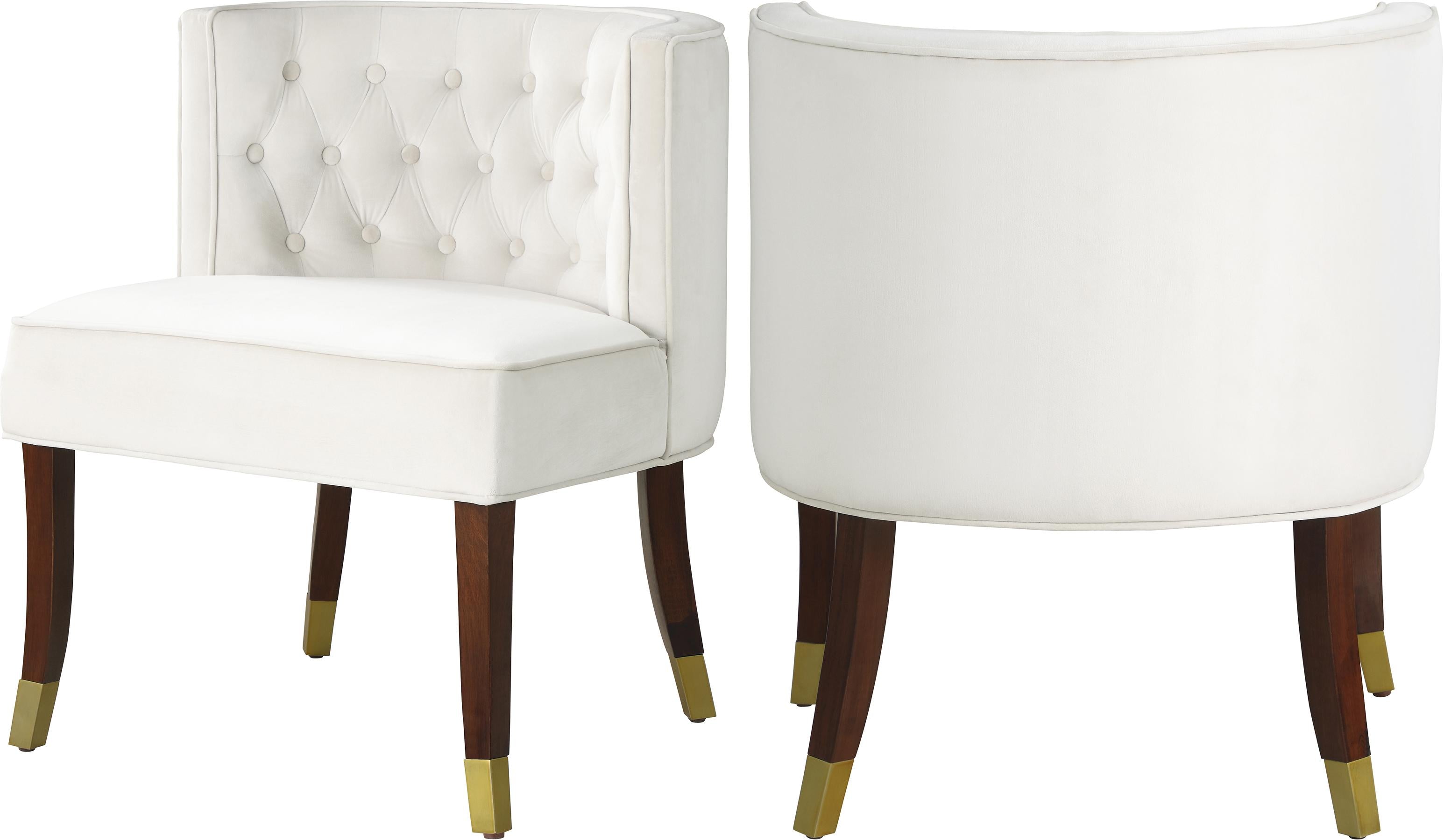Perry Cream Velvet Dining Chair - Luxury Home Furniture (MI)