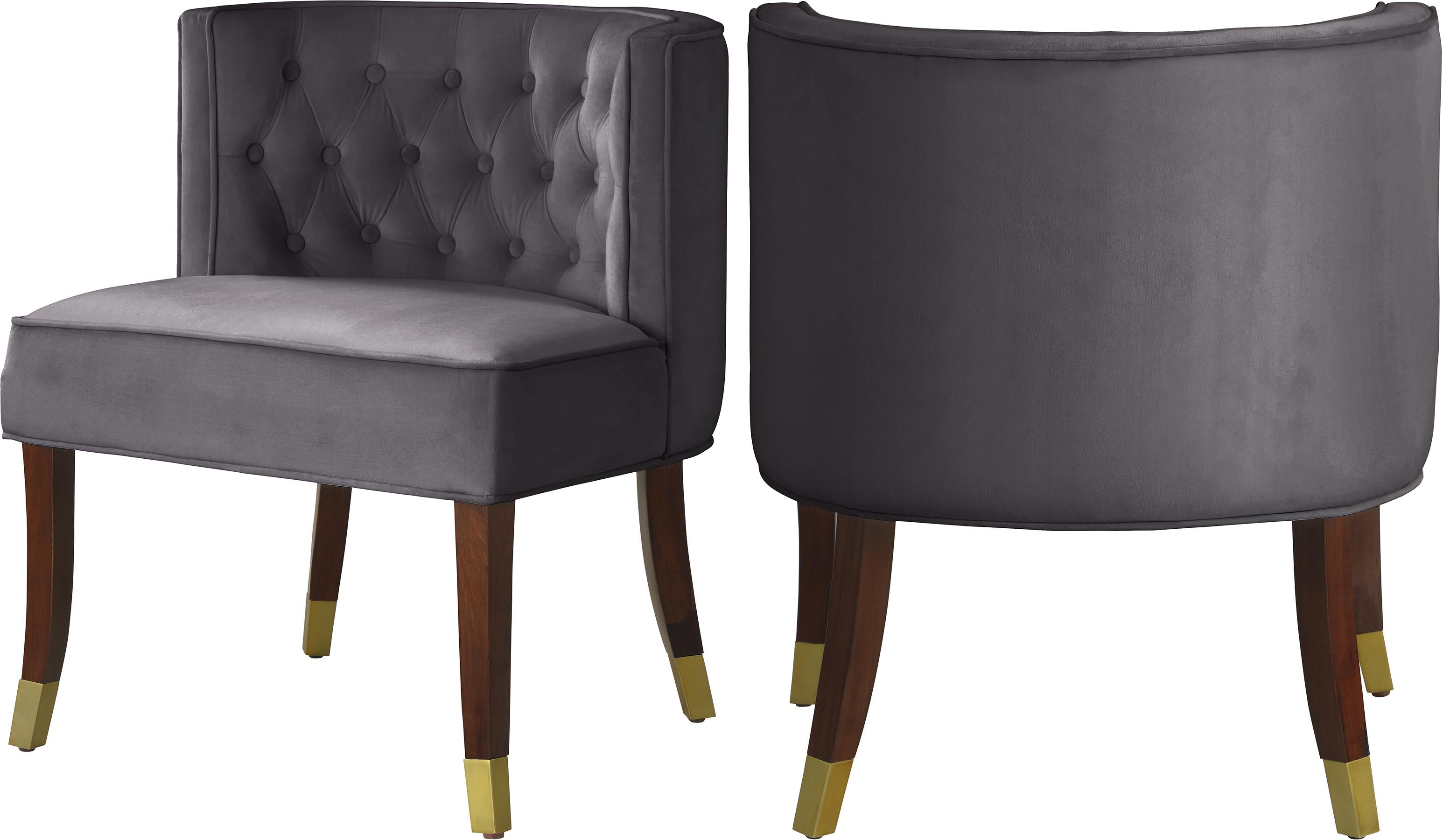 Perry Grey Velvet Dining Chair - Luxury Home Furniture (MI)