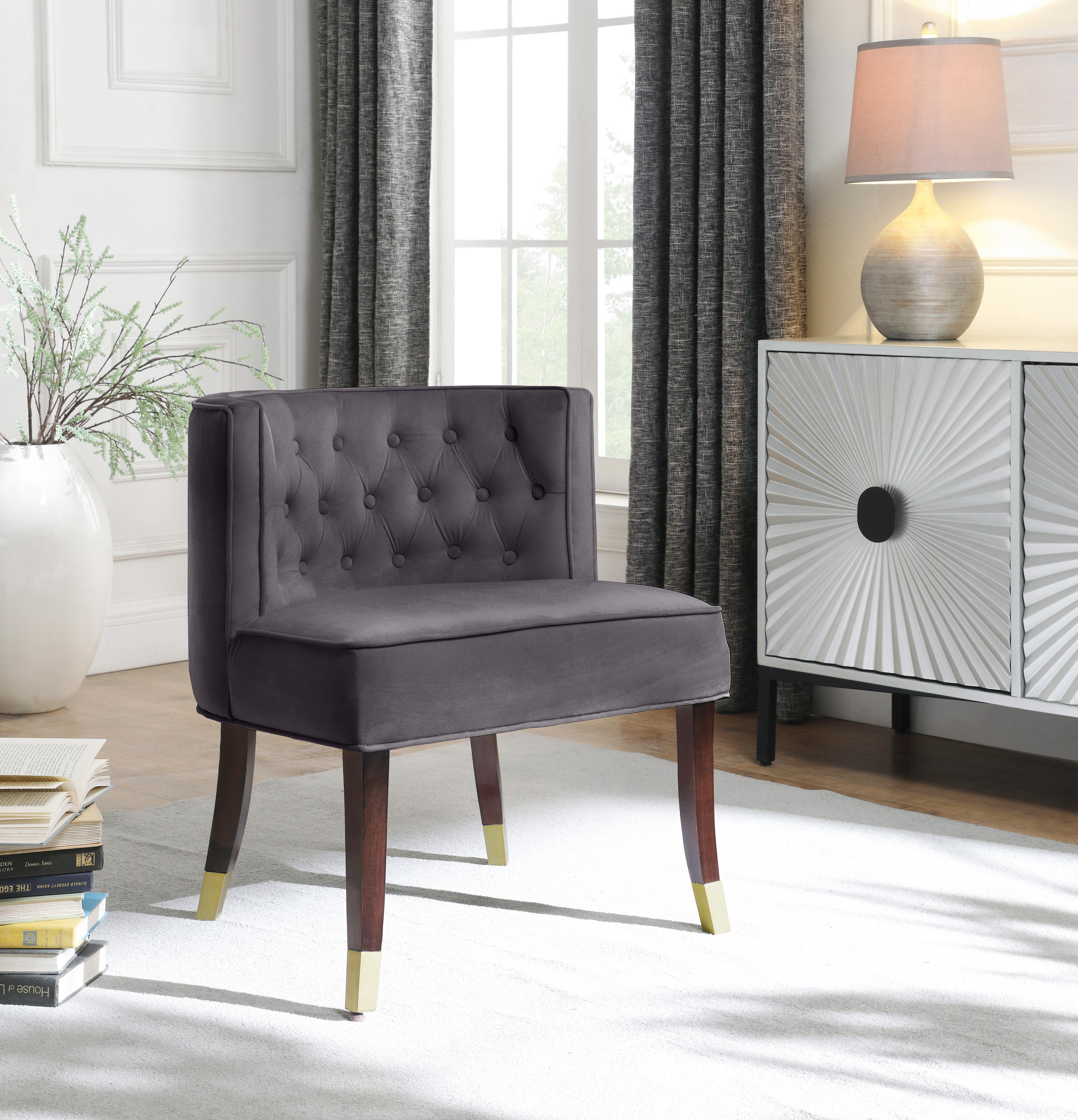 Perry Grey Velvet Dining Chair - Luxury Home Furniture (MI)