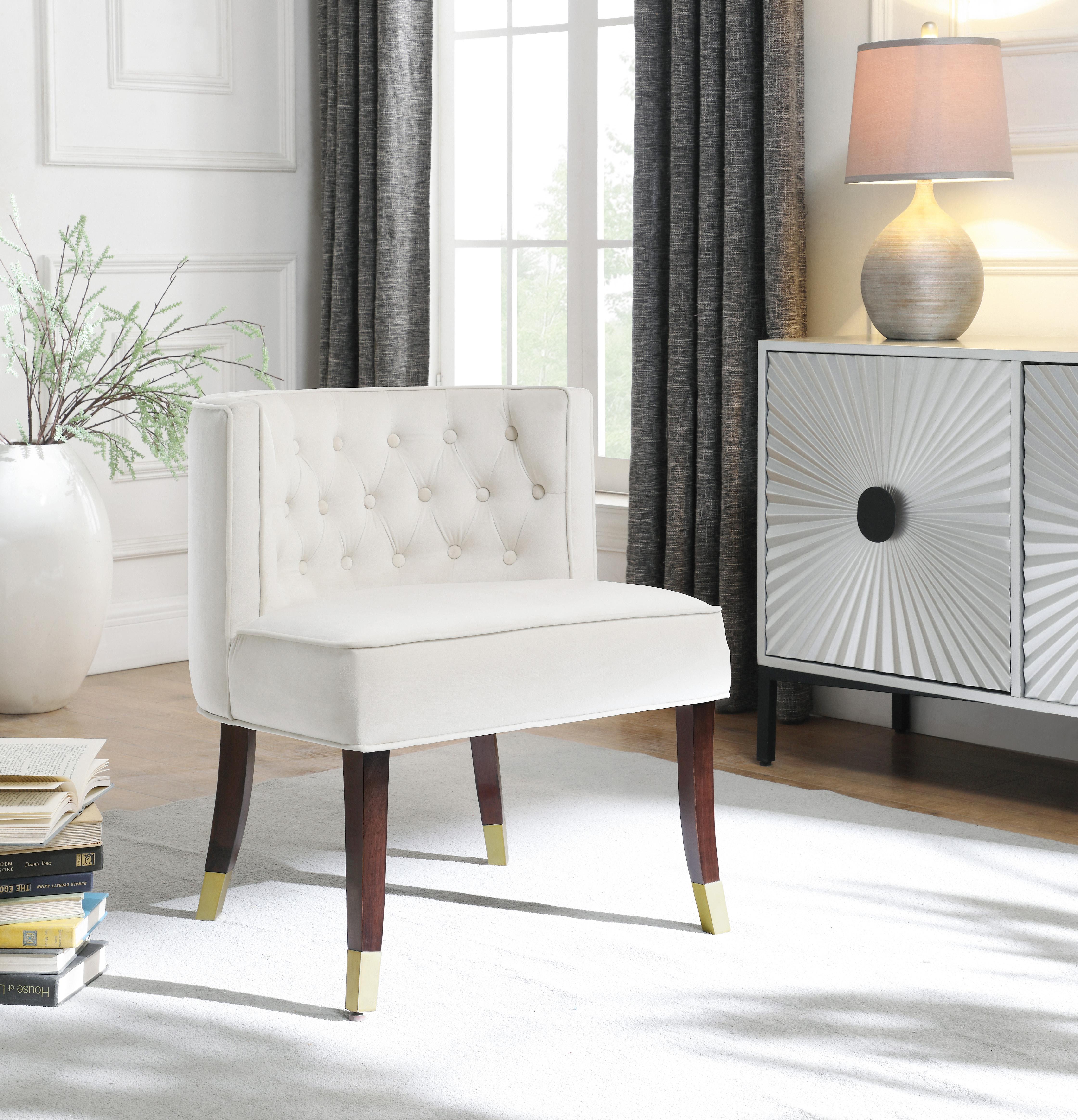 Perry Cream Velvet Dining Chair - Luxury Home Furniture (MI)