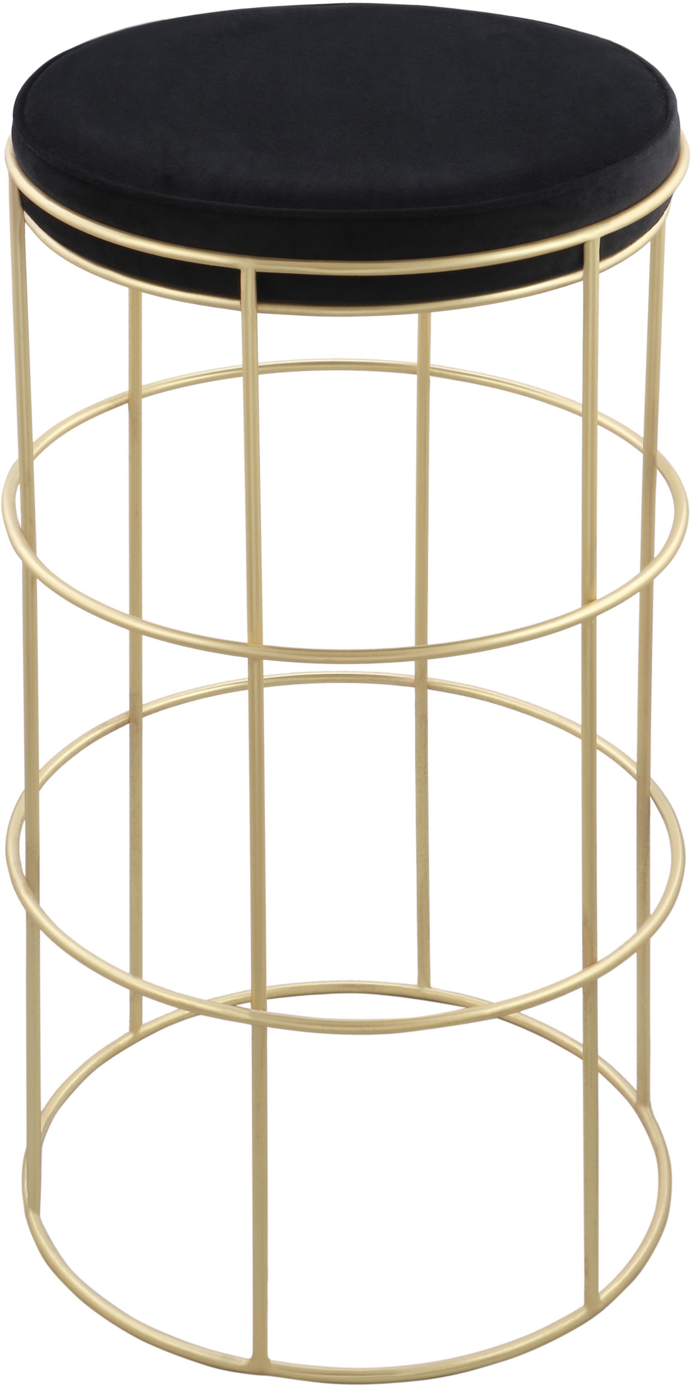 Rebar Black Velvet Counter Stool - Luxury Home Furniture (MI)