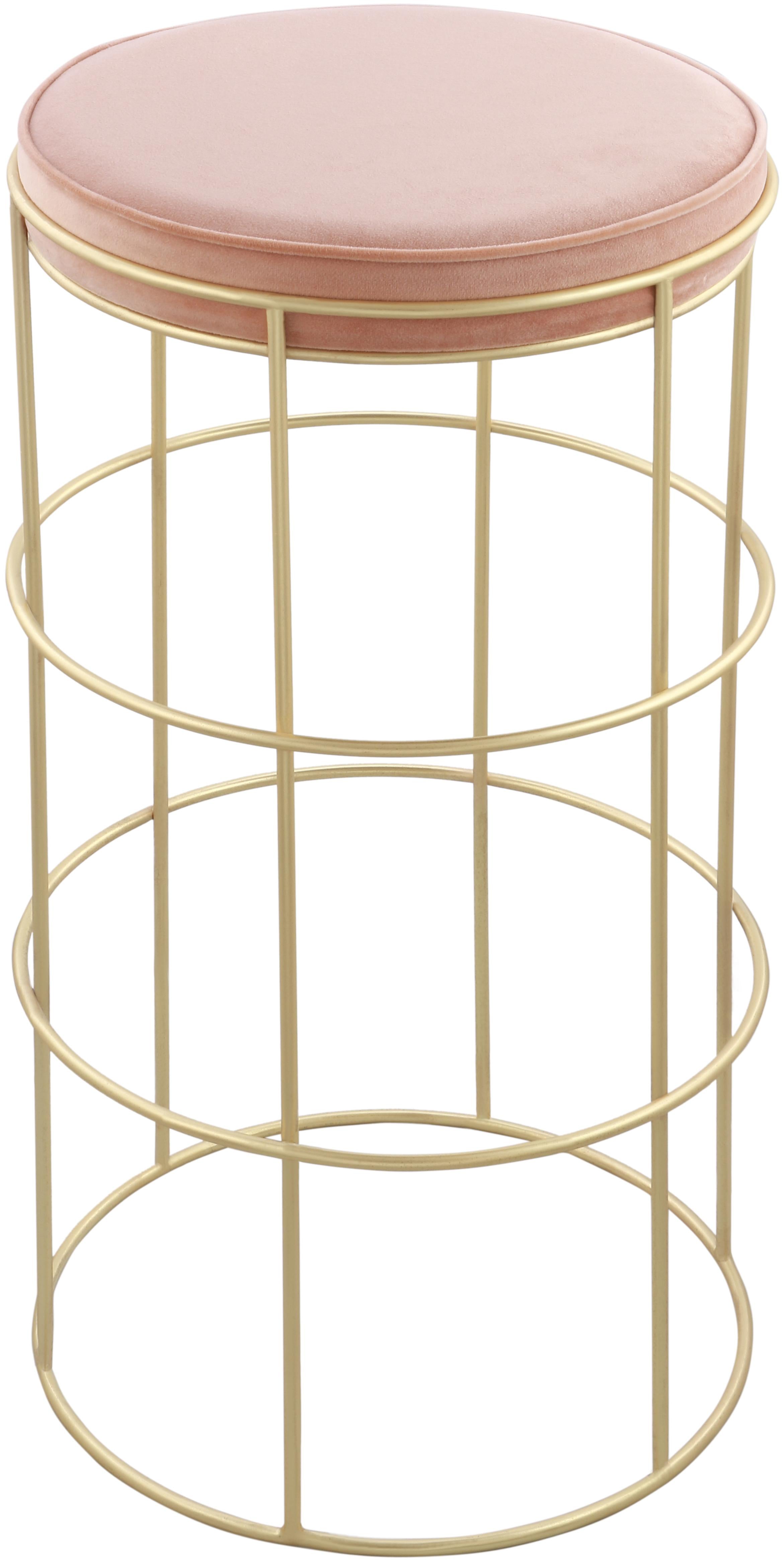 Rebar Pink Velvet Counter Stool - Luxury Home Furniture (MI)