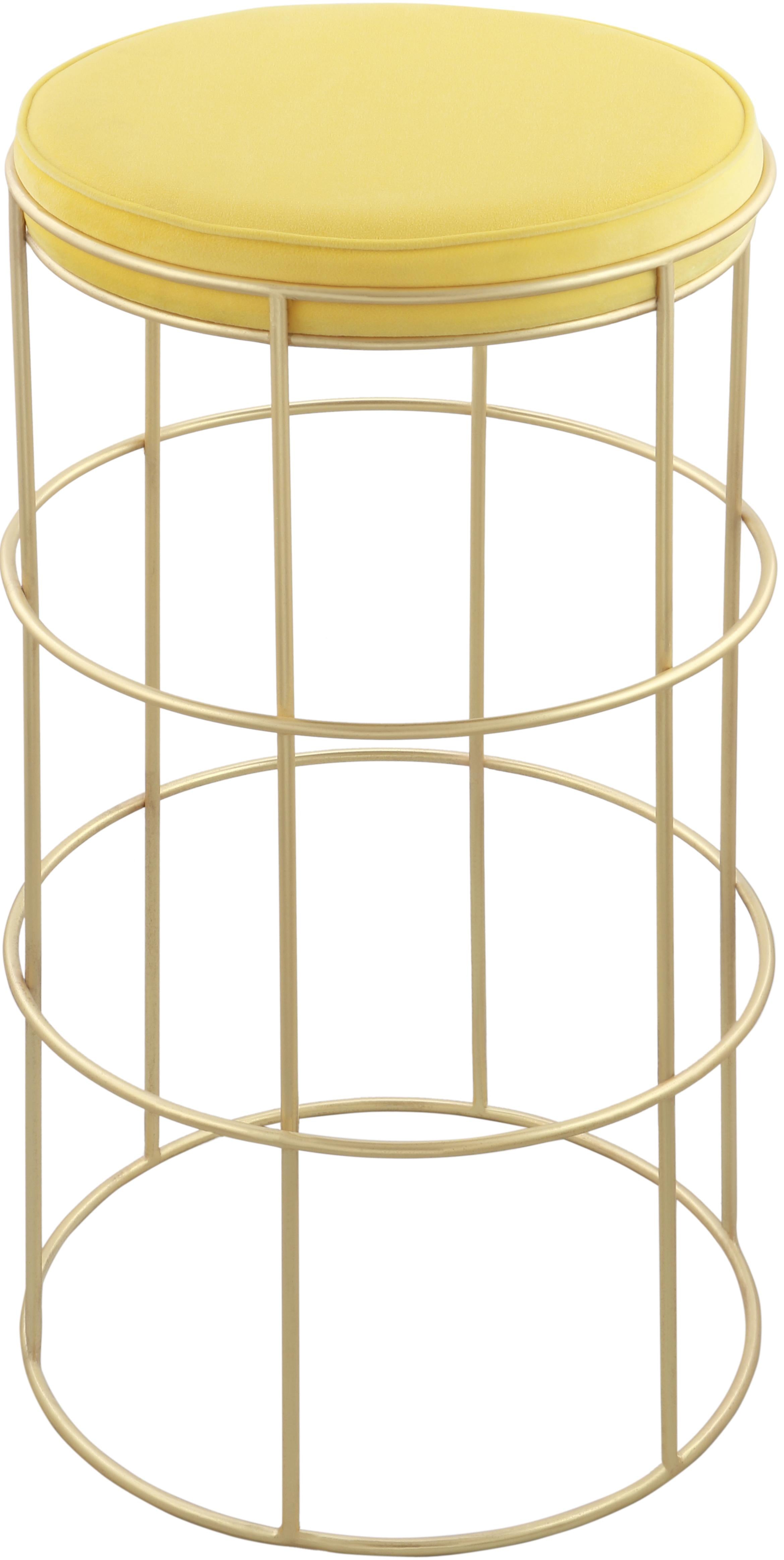 Rebar Yellow Velvet Counter Stool - Luxury Home Furniture (MI)