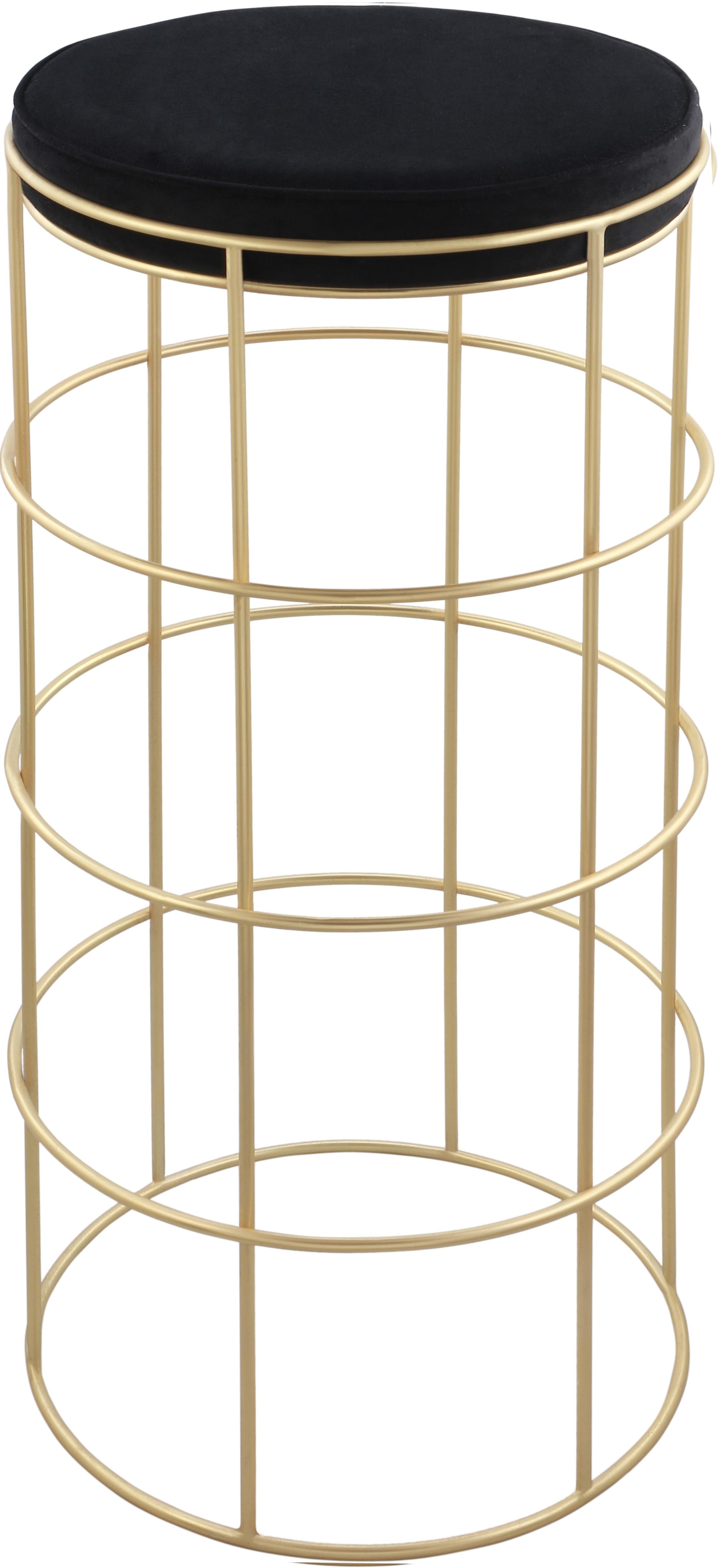 Rebar Black Velvet Bar Stool - Luxury Home Furniture (MI)