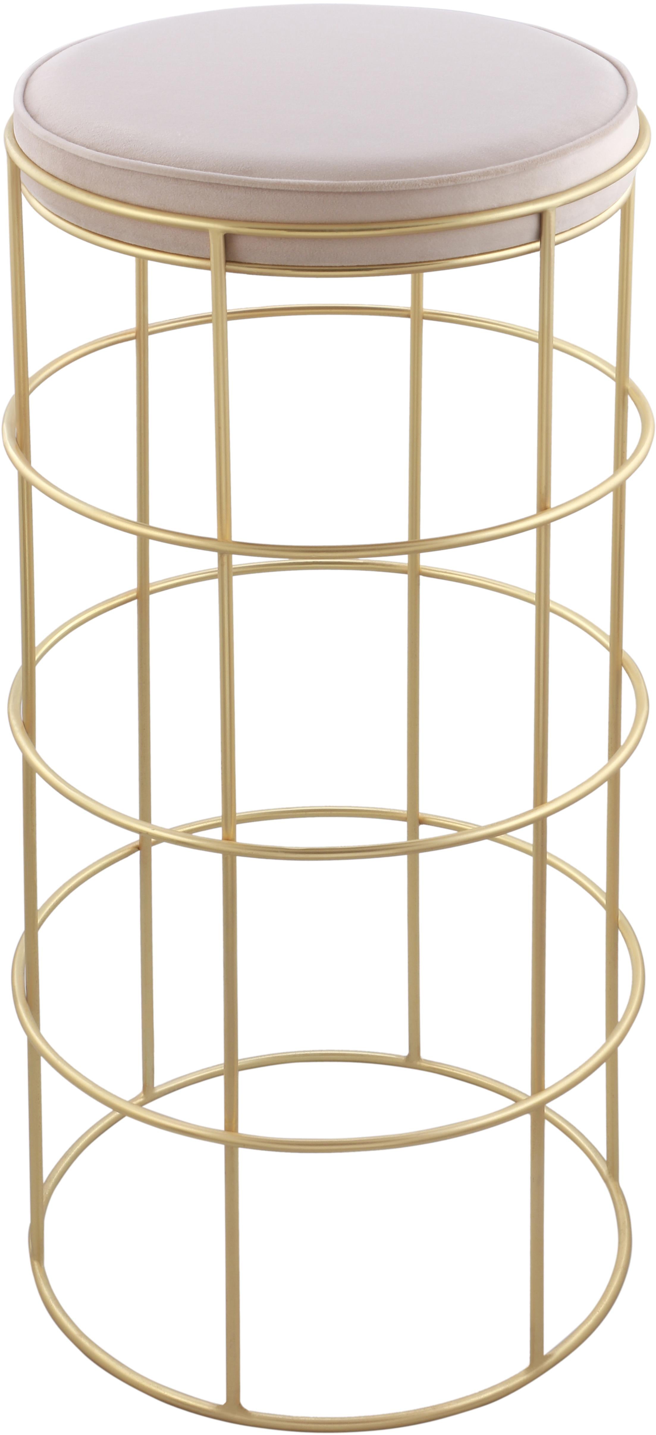 Rebar Cream Velvet Bar Stool - Luxury Home Furniture (MI)