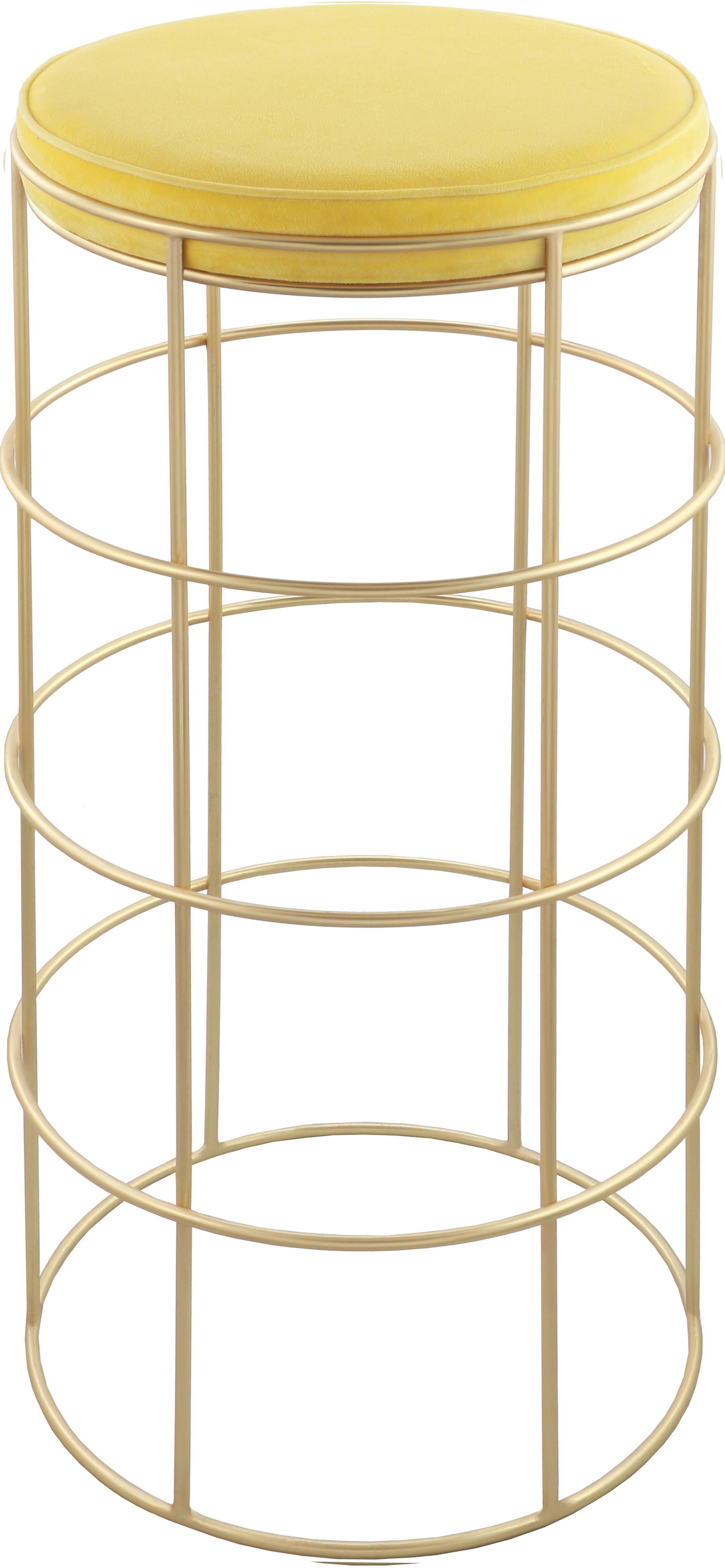 Rebar Yellow Velvet Bar Stool - Luxury Home Furniture (MI)
