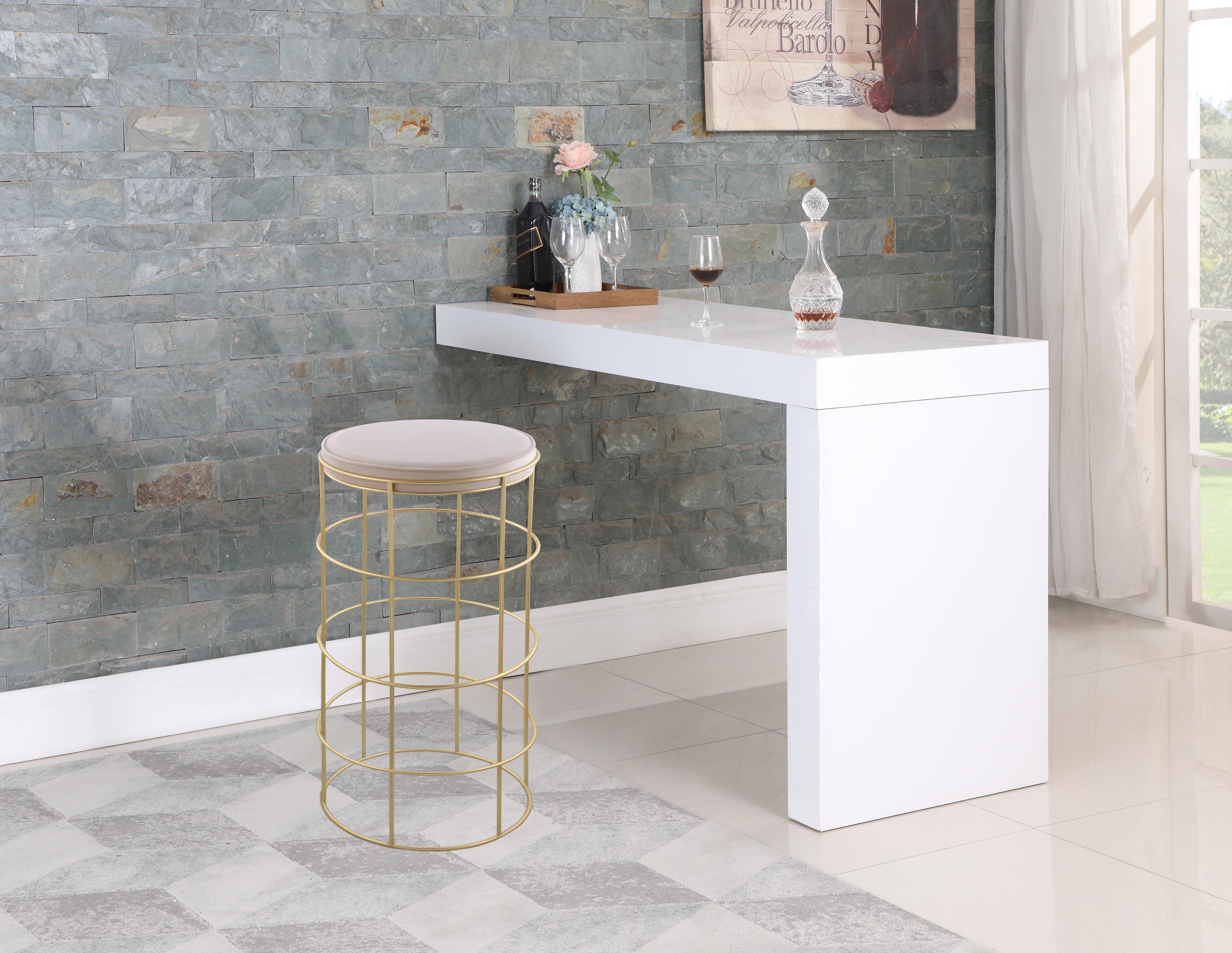 Rebar Cream Velvet Bar Stool - Luxury Home Furniture (MI)